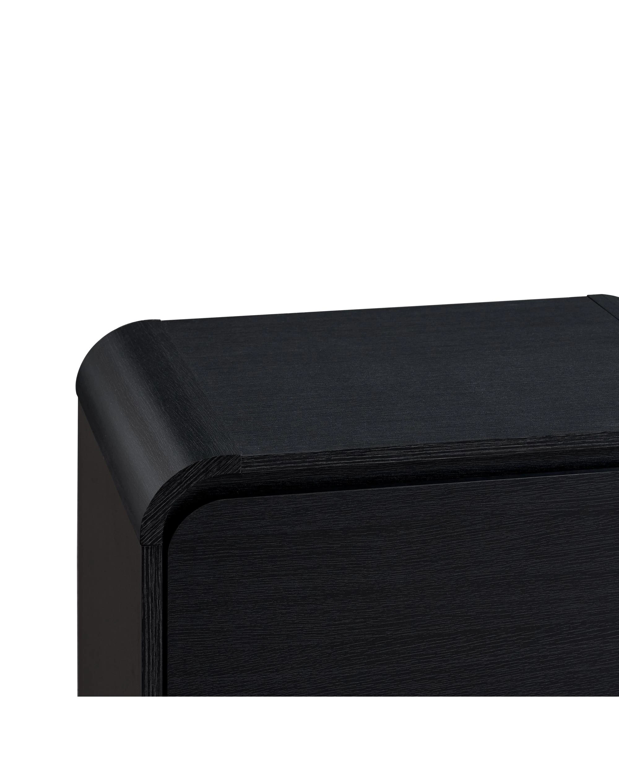5 Kodu Bedside Unit Nightstand Side Table 1 Drawer - Black, 5 of 7