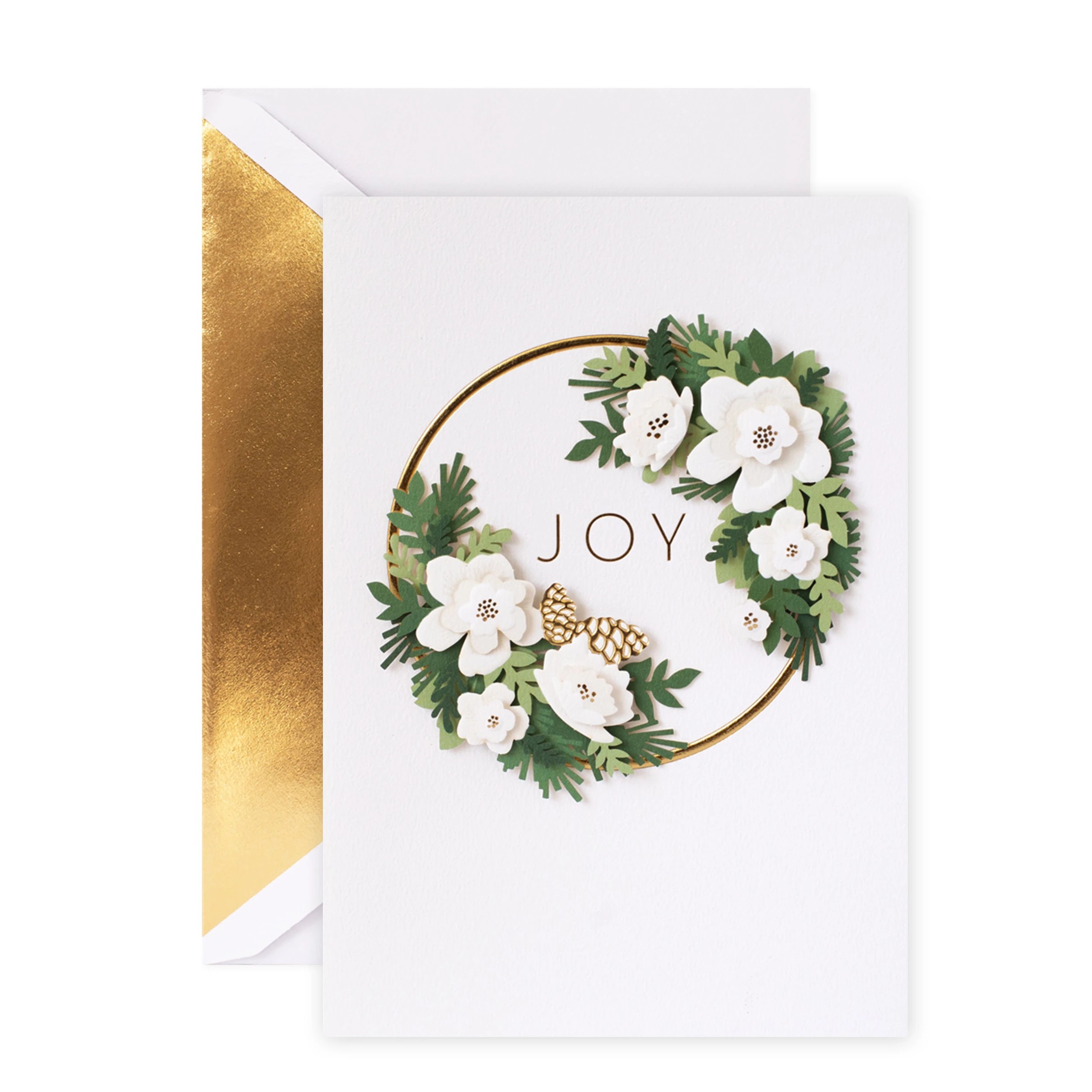 1 Hallmark Christmas Card - Signature Joy Wreath, 1 of 4