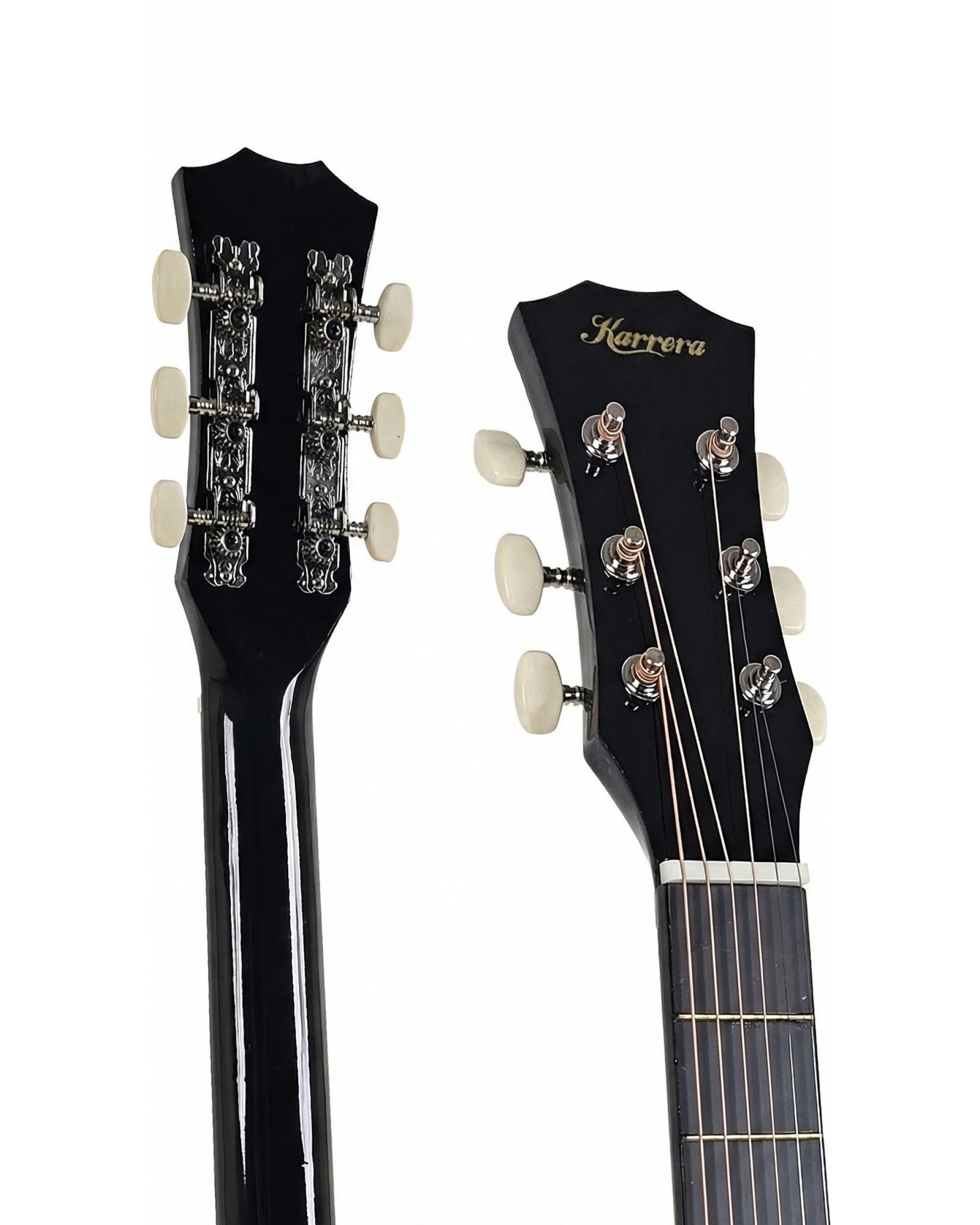 5 Karrera 38in Pro Cutaway Acoustic Guitar with Carry Bag - Black, 5 of 10