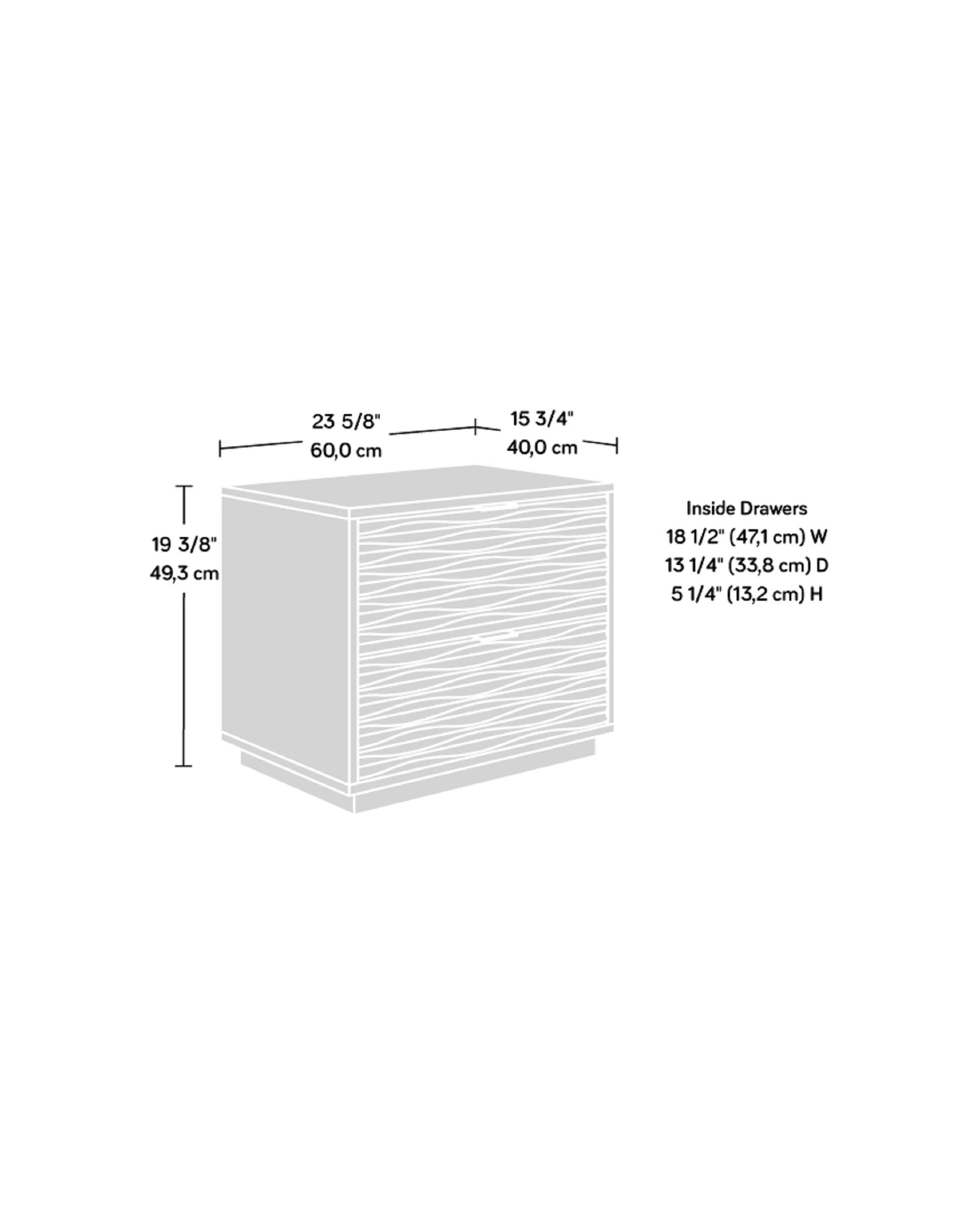 9 Sauder Side Unit Bedside Drawer Unit 2 Drawers - White, 9 of 9