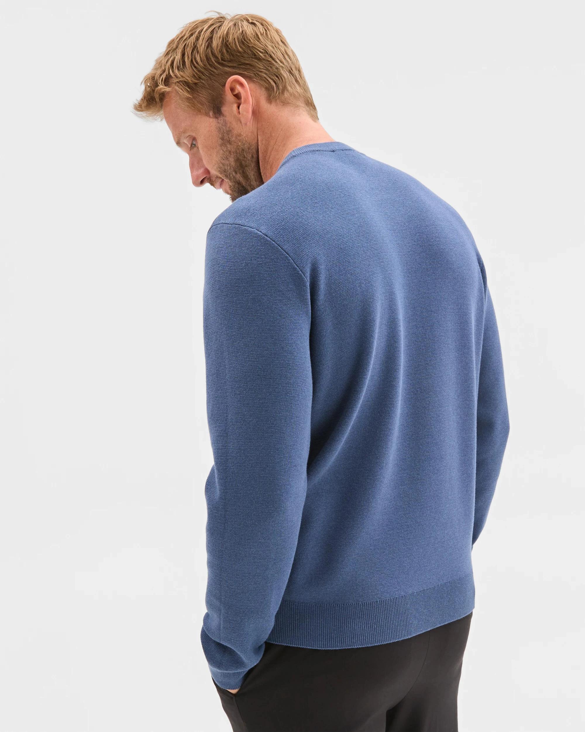 4 Preview Milano Knit Crew Neck Jumper TRUE BLUE, 4 of 5
