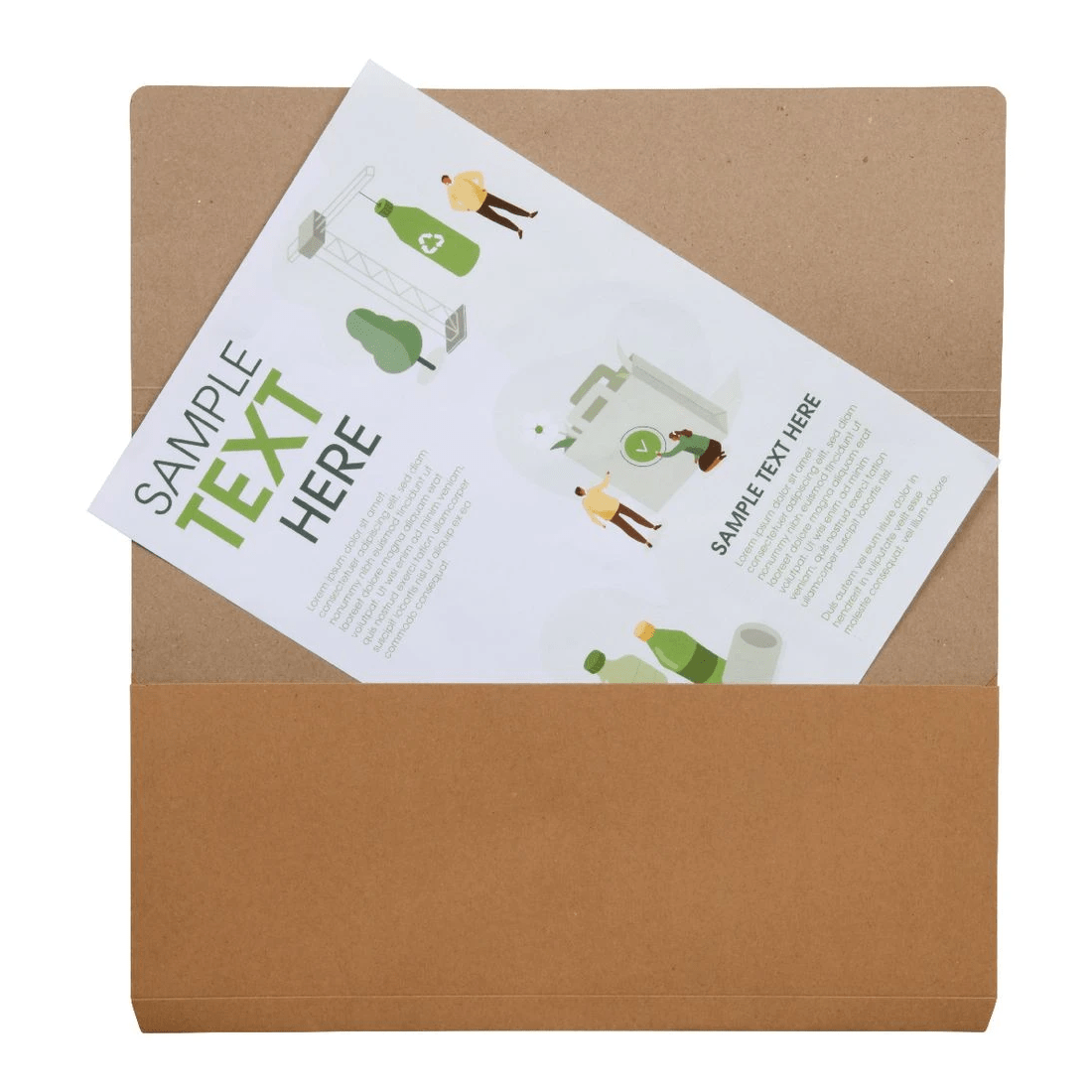 3 J.Burrows Document Wallet 250GSM Kraft, 3 of 3