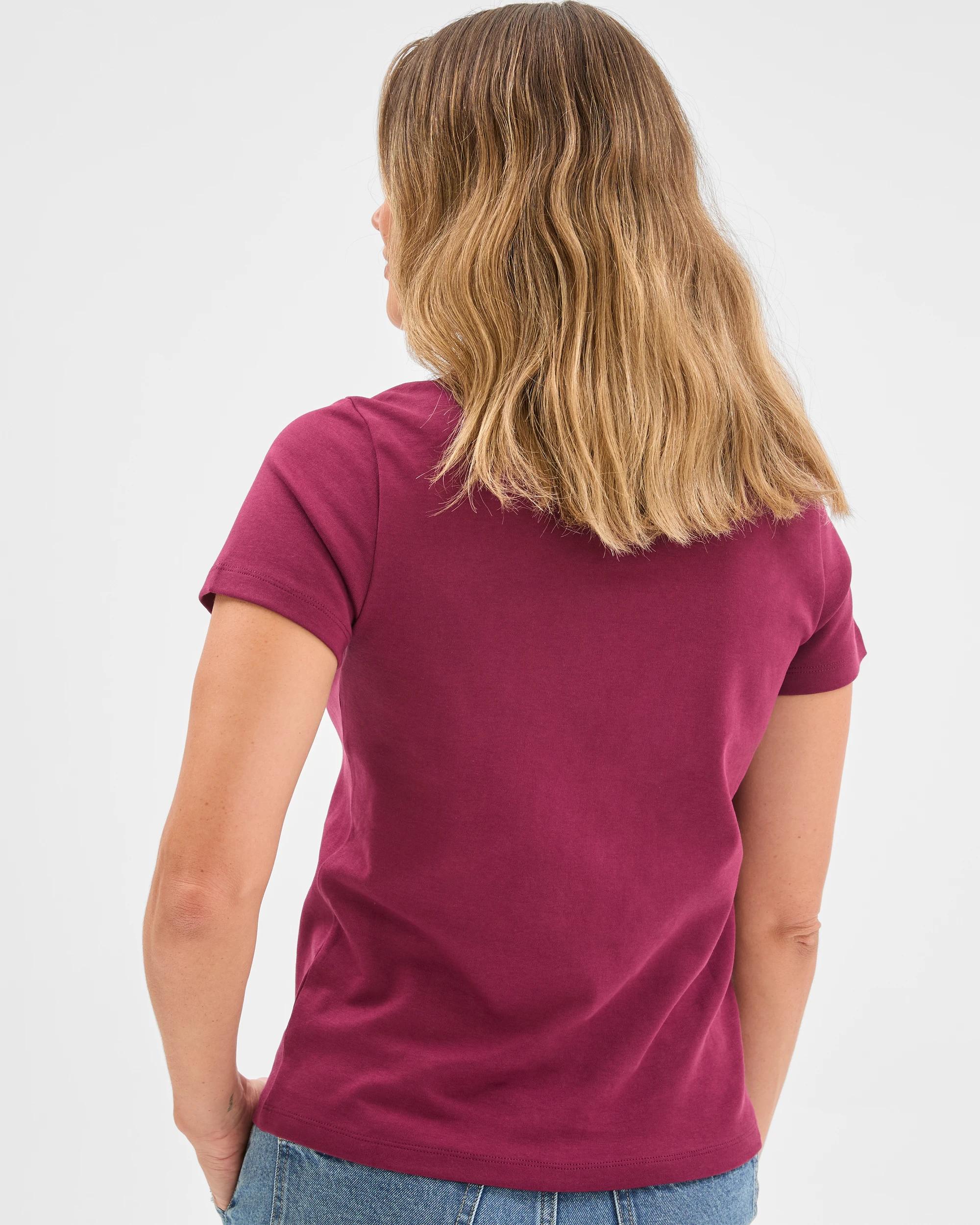 7 Target Woman Australian Cotton Interlock Neat T-Shirt BOYSENBERRY, 7 of 7