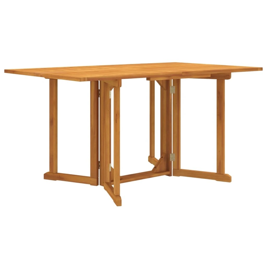 1 Vidaxl Folding Butterfly Garden Table Solid Wood Teak - Brown, 1 of 7