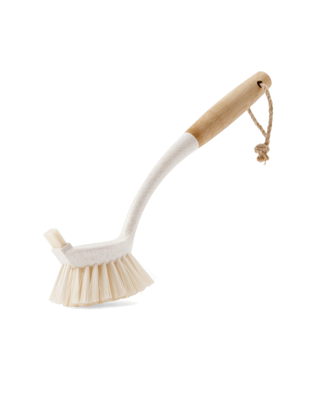 2 Bamboo Handle Scrubbing Brush - White, 2 of 5