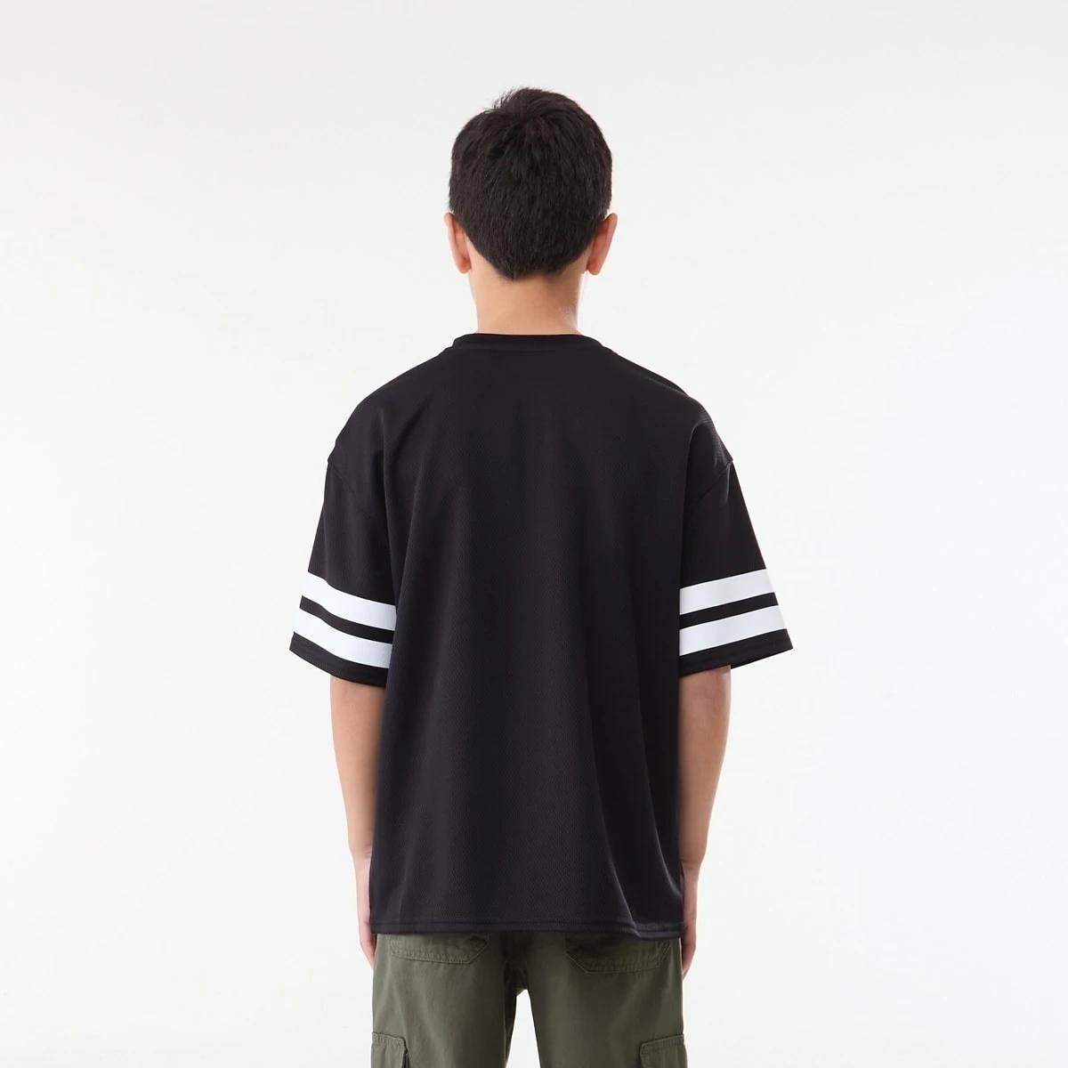 2 Short Sleeve Oversized Mesh T-shirt JERSEY 02 BLACK, 2 of 6