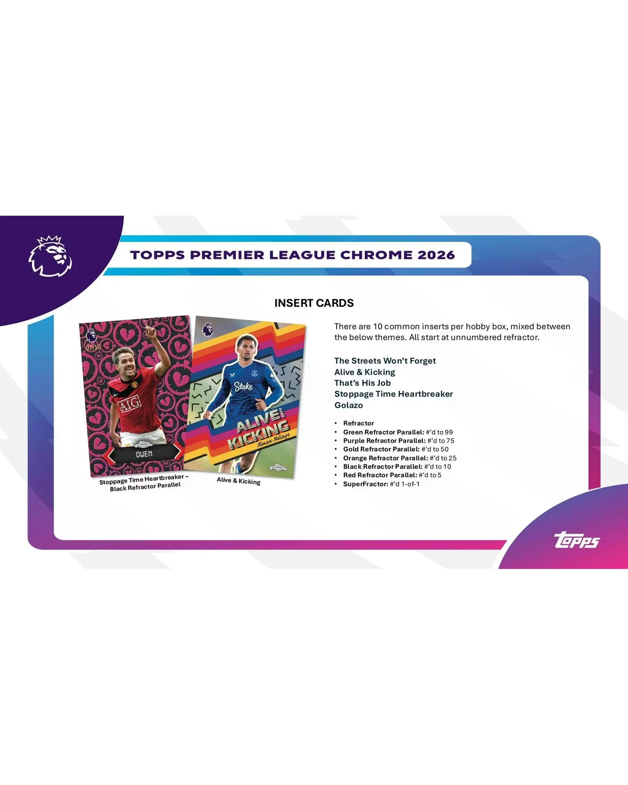 6 Topps 2026 Chrome Premier League Soccer Hobby Box, 6 of 10