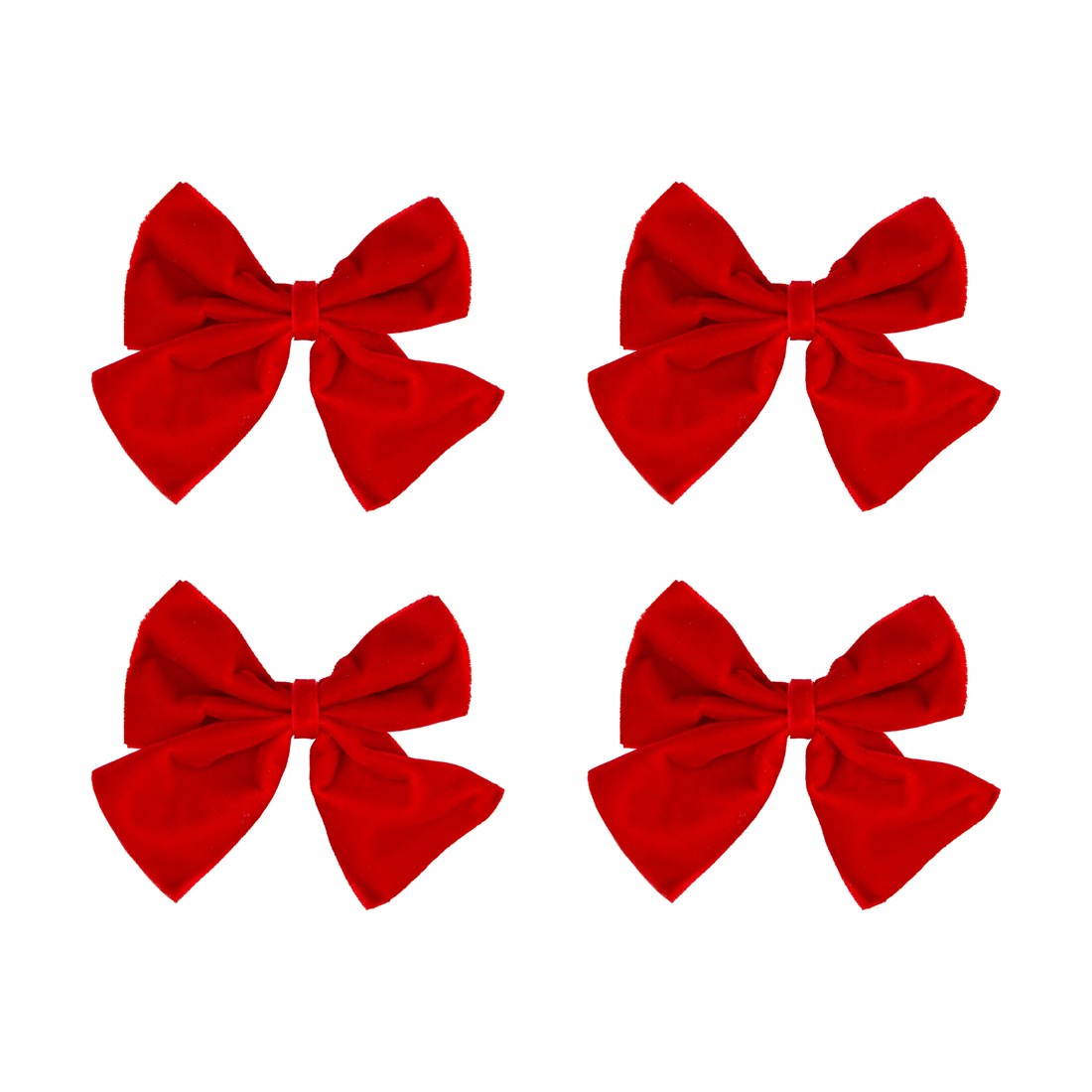 1 4 Pack Red Bow Napkin Rings, 1 of 4