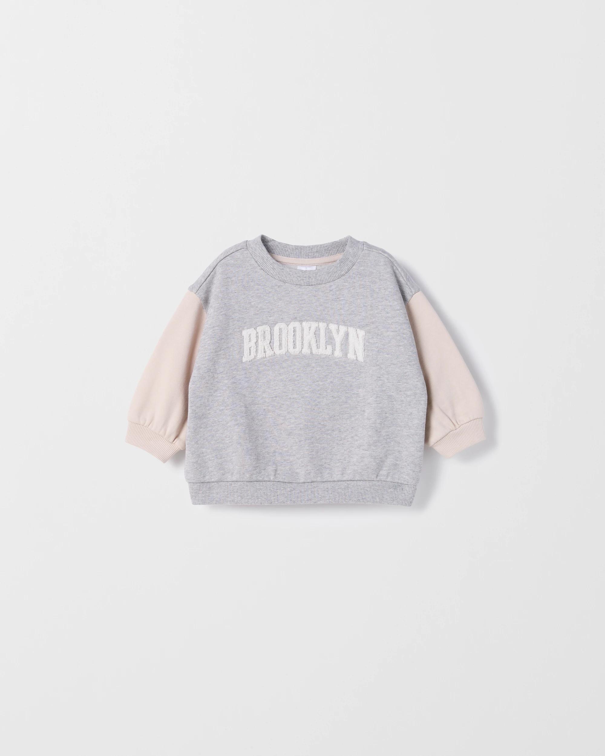 1 Target Baby Baby Organic Cotton Jumper BROOKLYN LIGHT GREY, 1 of 2