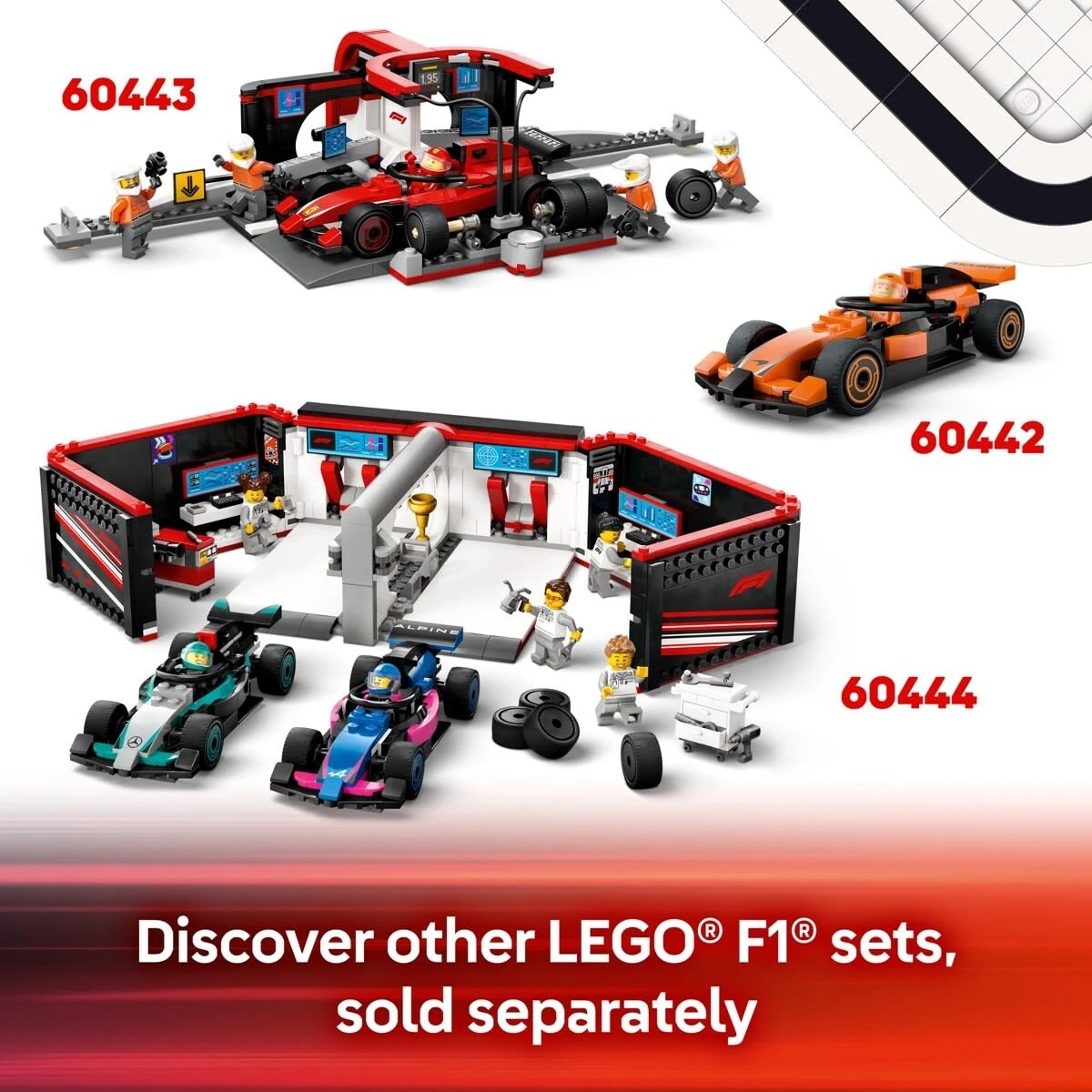 4 LEGO City F1 Grid with VCARB & Sauber Race Cars 60474, 4 of 10
