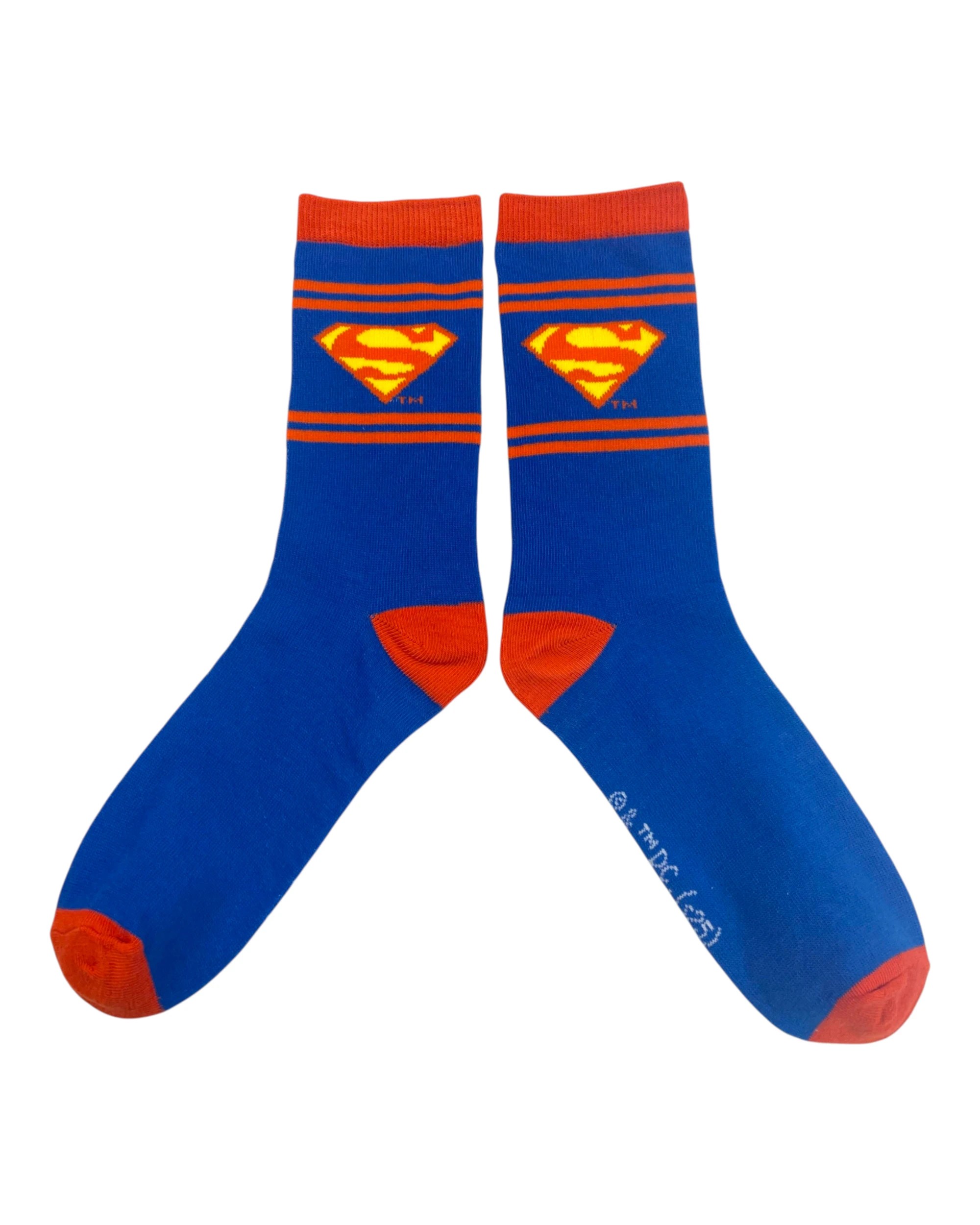 1 Warner Bros Superman Crew Kids Socks 4 Pack Asst. Size - 13-3, 1 of 5