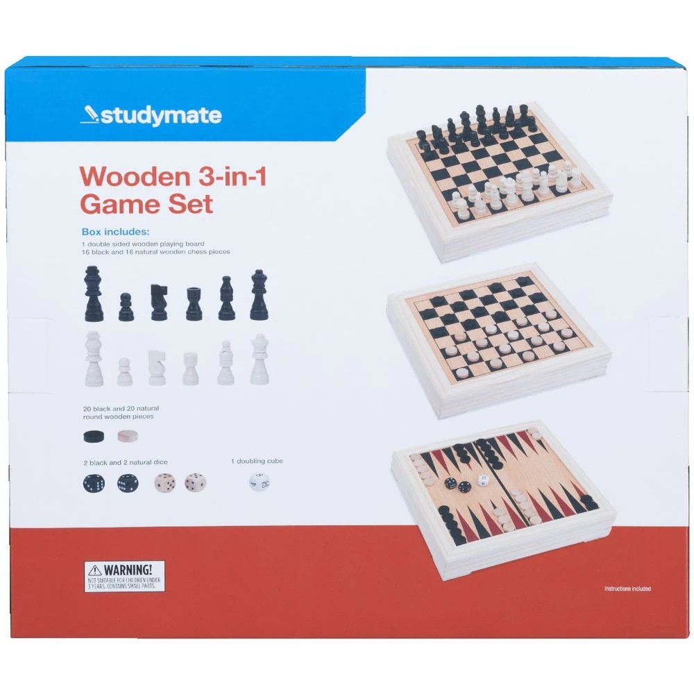 8 Studymate Wooden 3-in-1 Game Set, 8 of 9