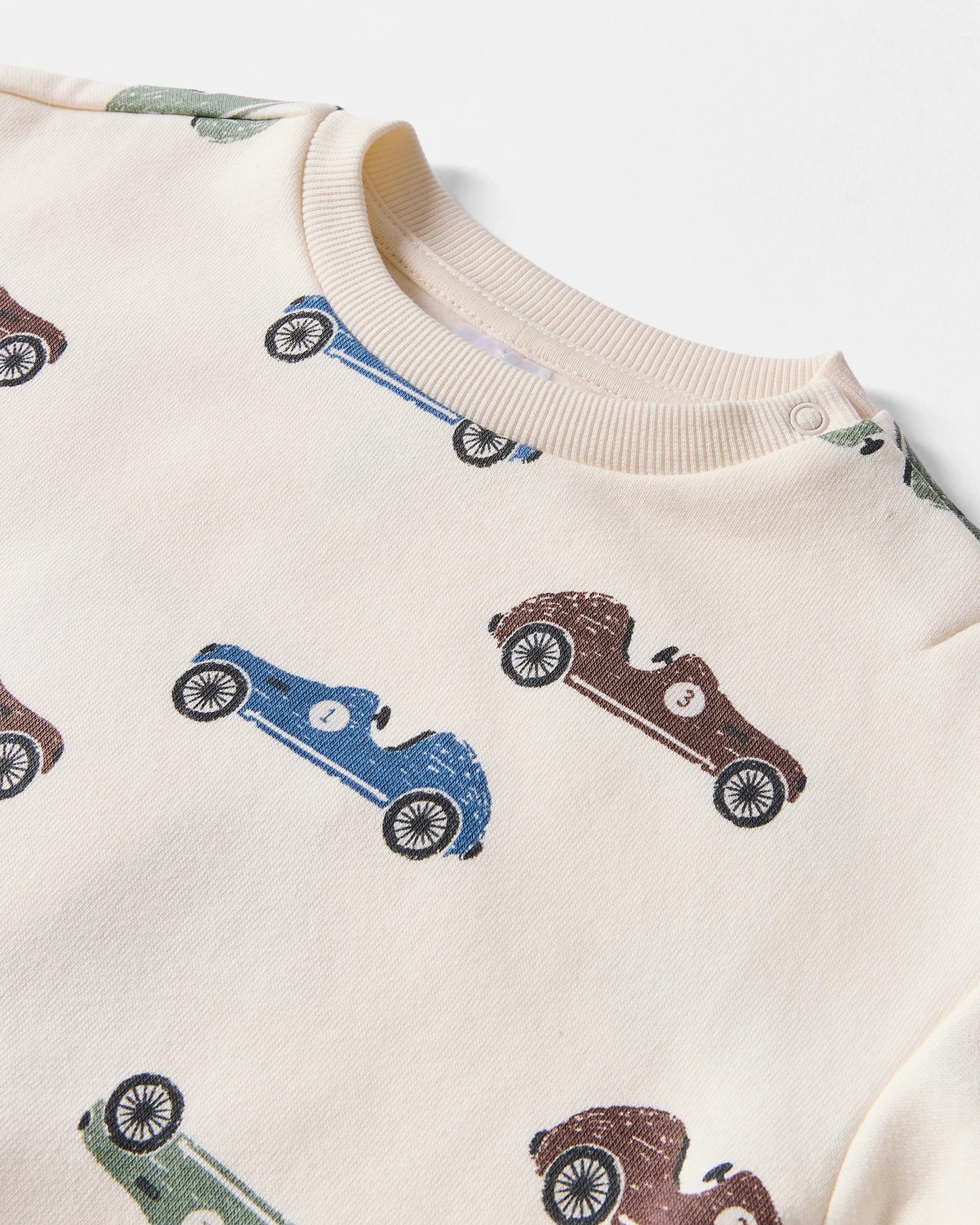 3 Drop Shoulder Sweatshirt Crem Car, 3 of 3