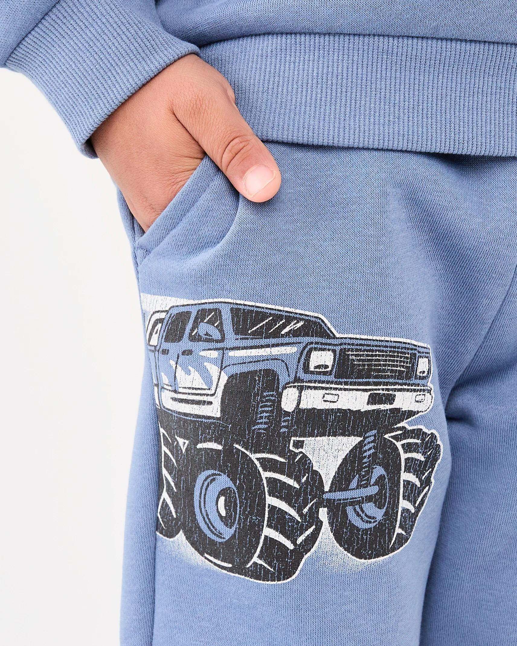 3 Print Trackpants Blu Racer, 3 of 6