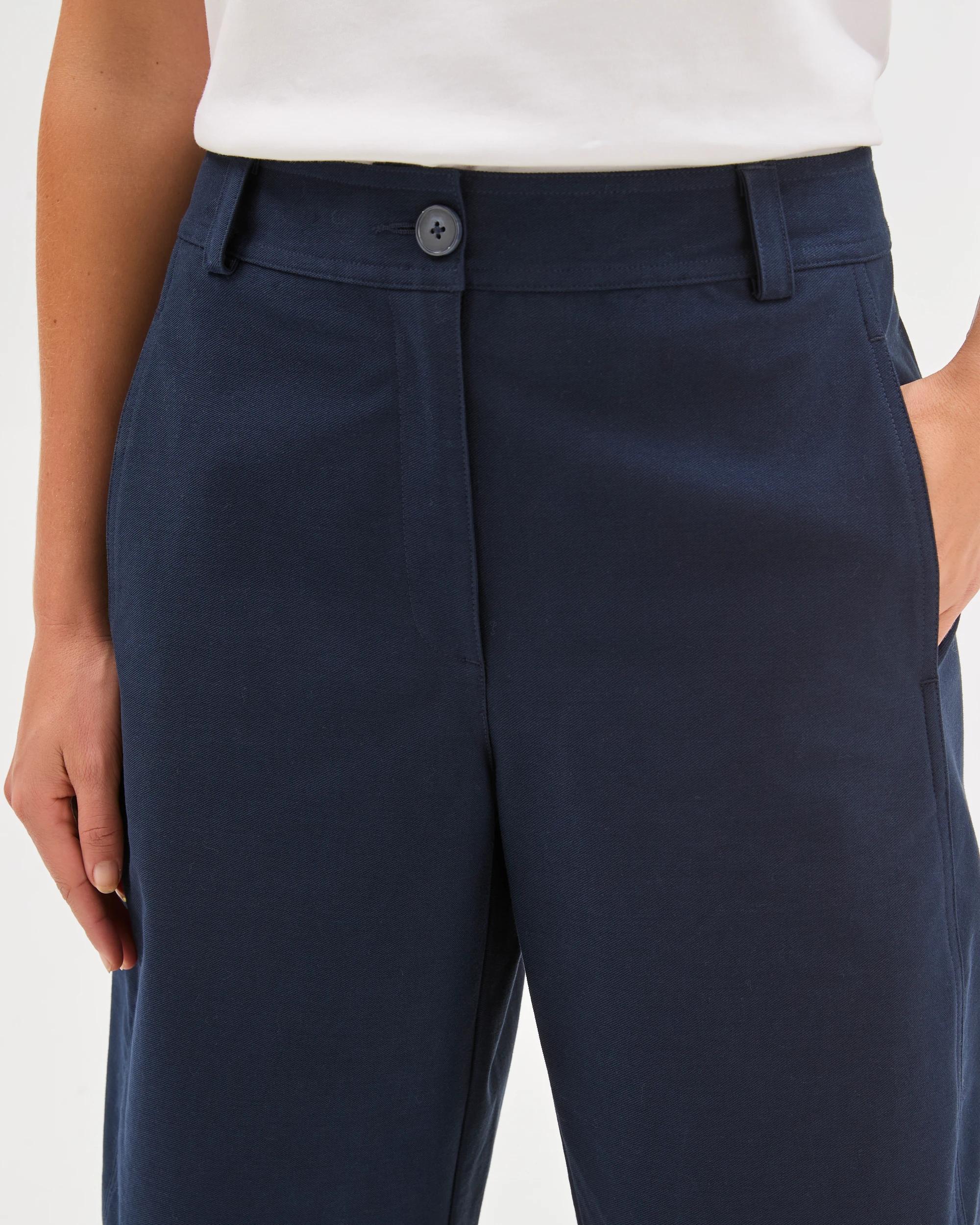 5 Target Woman Relaxed Forward Seam Barrel Leg Pants INK NAVY, 5 of 8