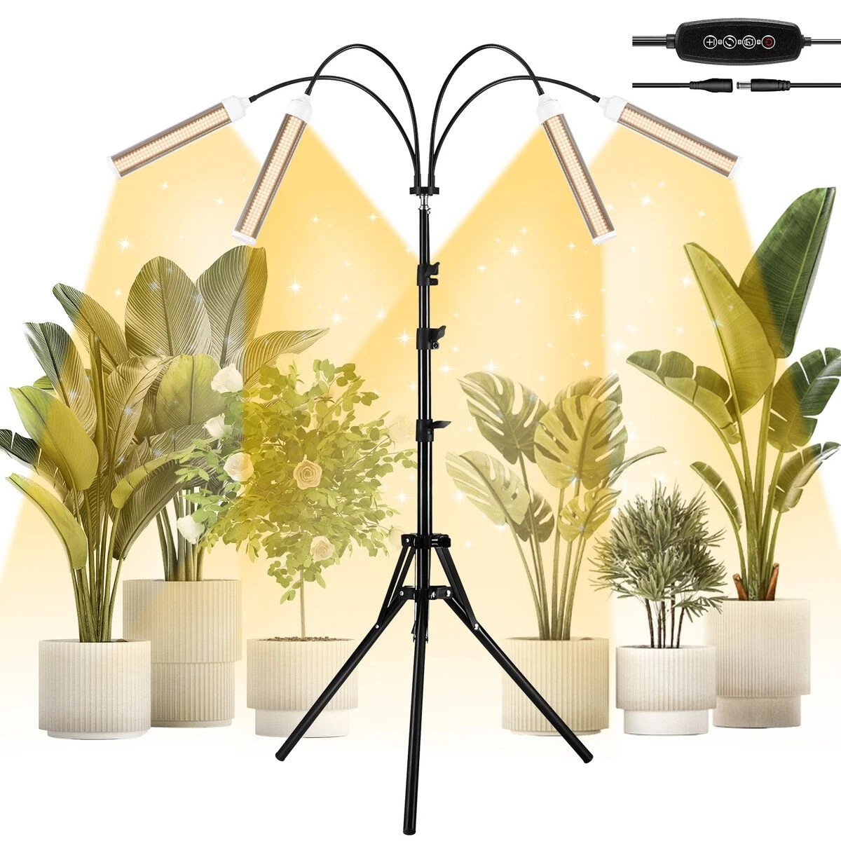2 AUSWAY LED Grow Light Indoor Plants Full Spectrum Growing Lamp 420LEDs 200W, 2 of 2