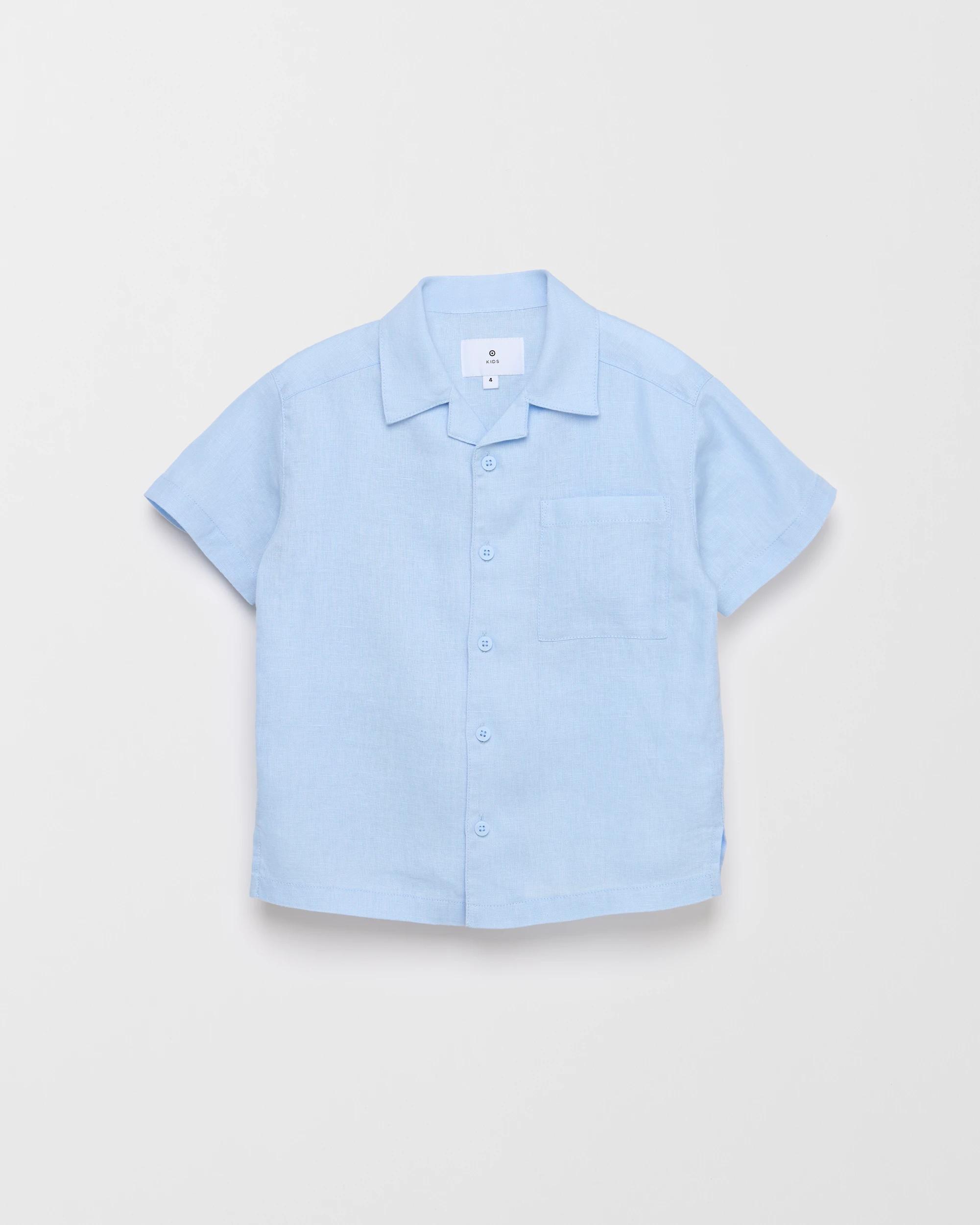 1 Target European Linen Shirt BLUE, 1 of 2