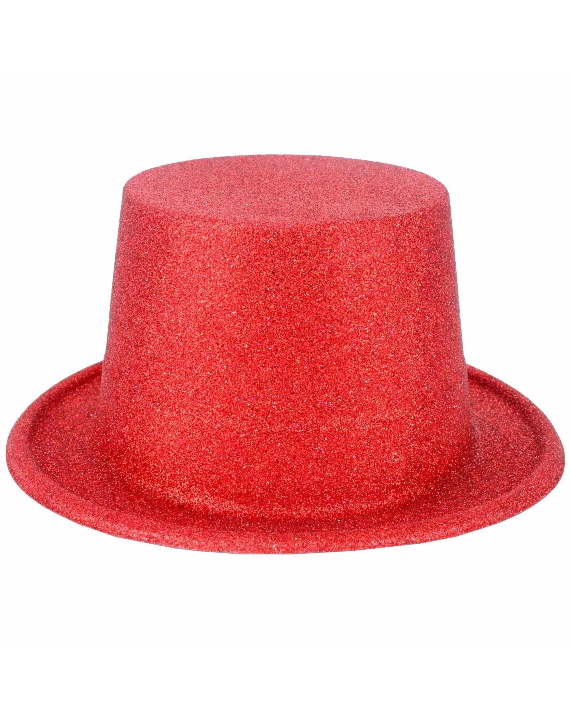 1 JD Party Glitter Top Hat - Red - Red, 1 of 1