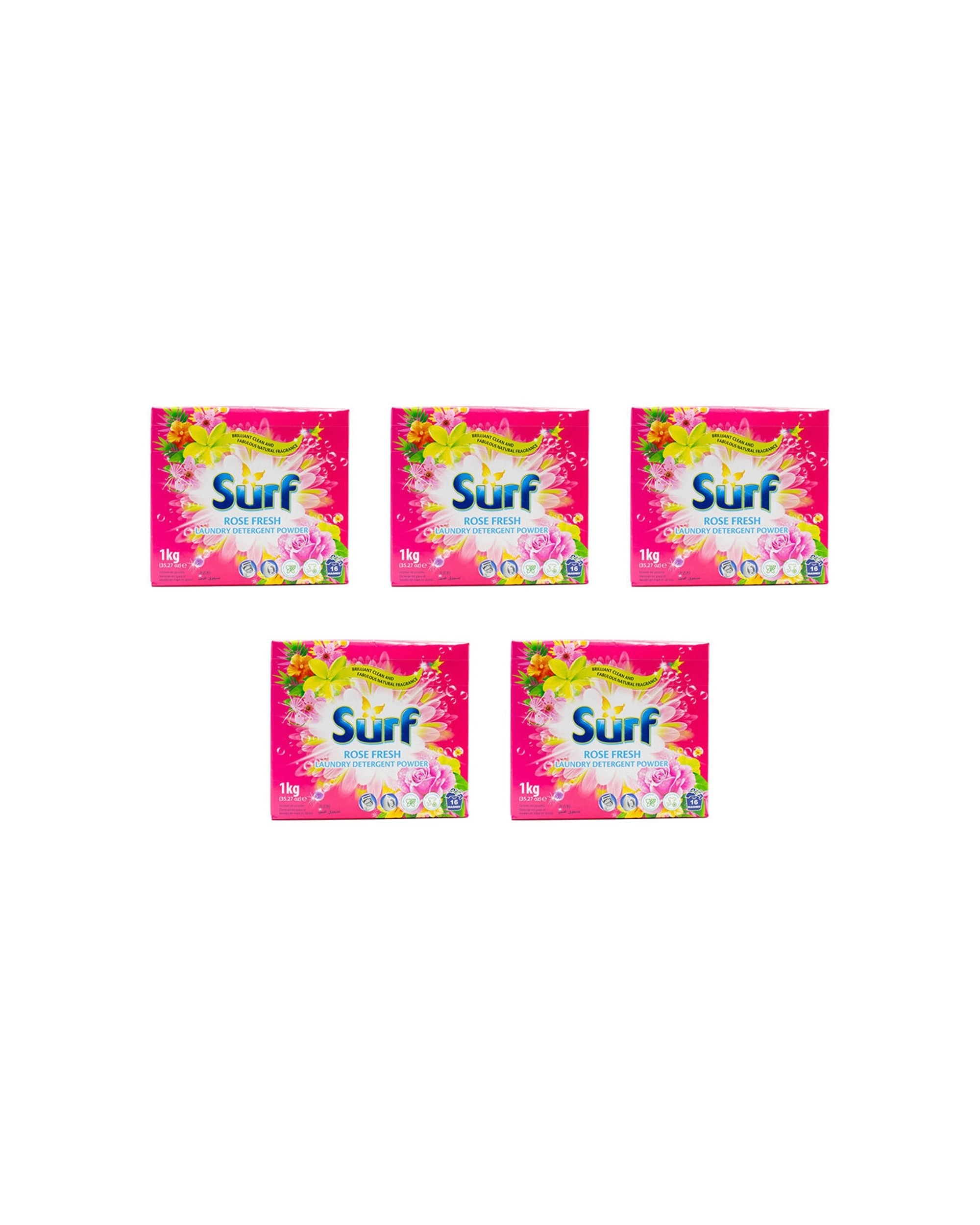 1 Surf 5PK Laundry Stain Removal Detergent Powder 1kg Rose Fresh - Multi, 1 of 4