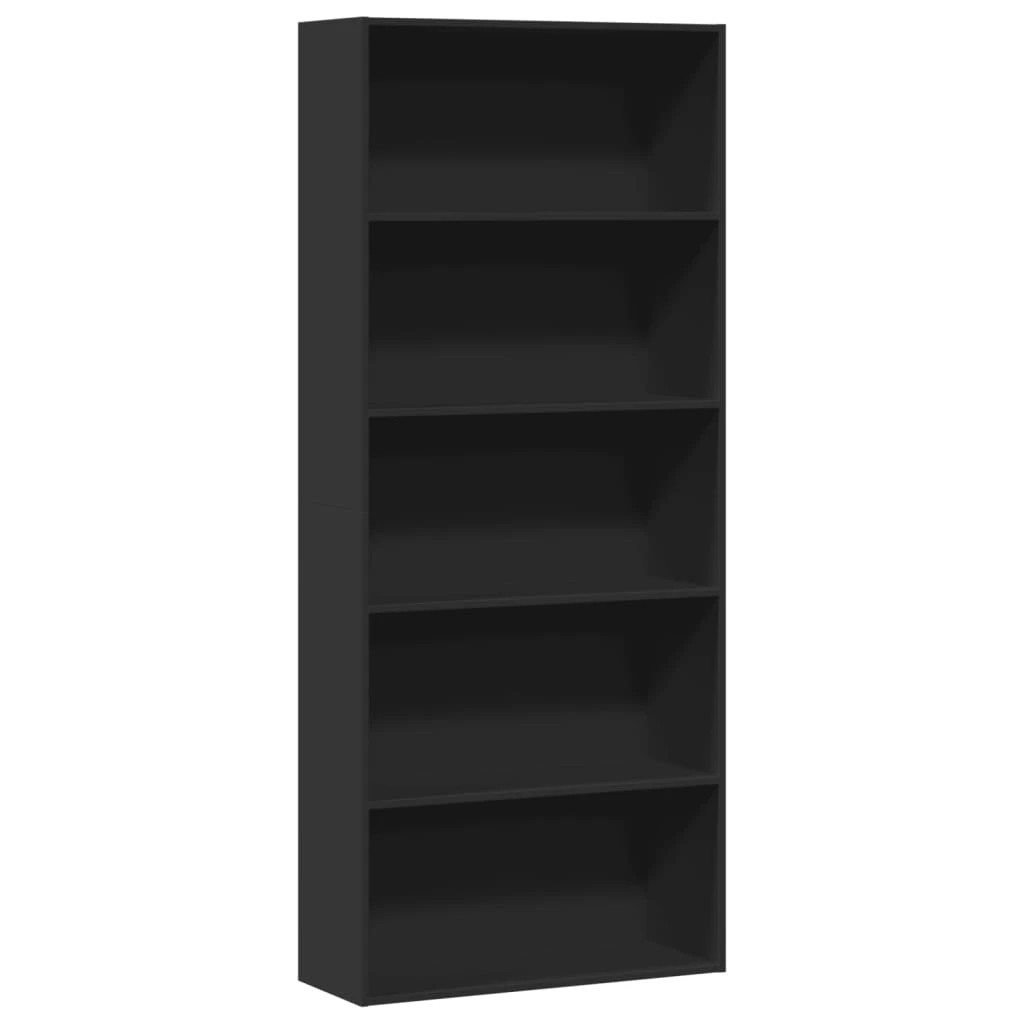1 vidaXL Modern Freestanding Bookshelf Ample Storage - Black, 1 of 10