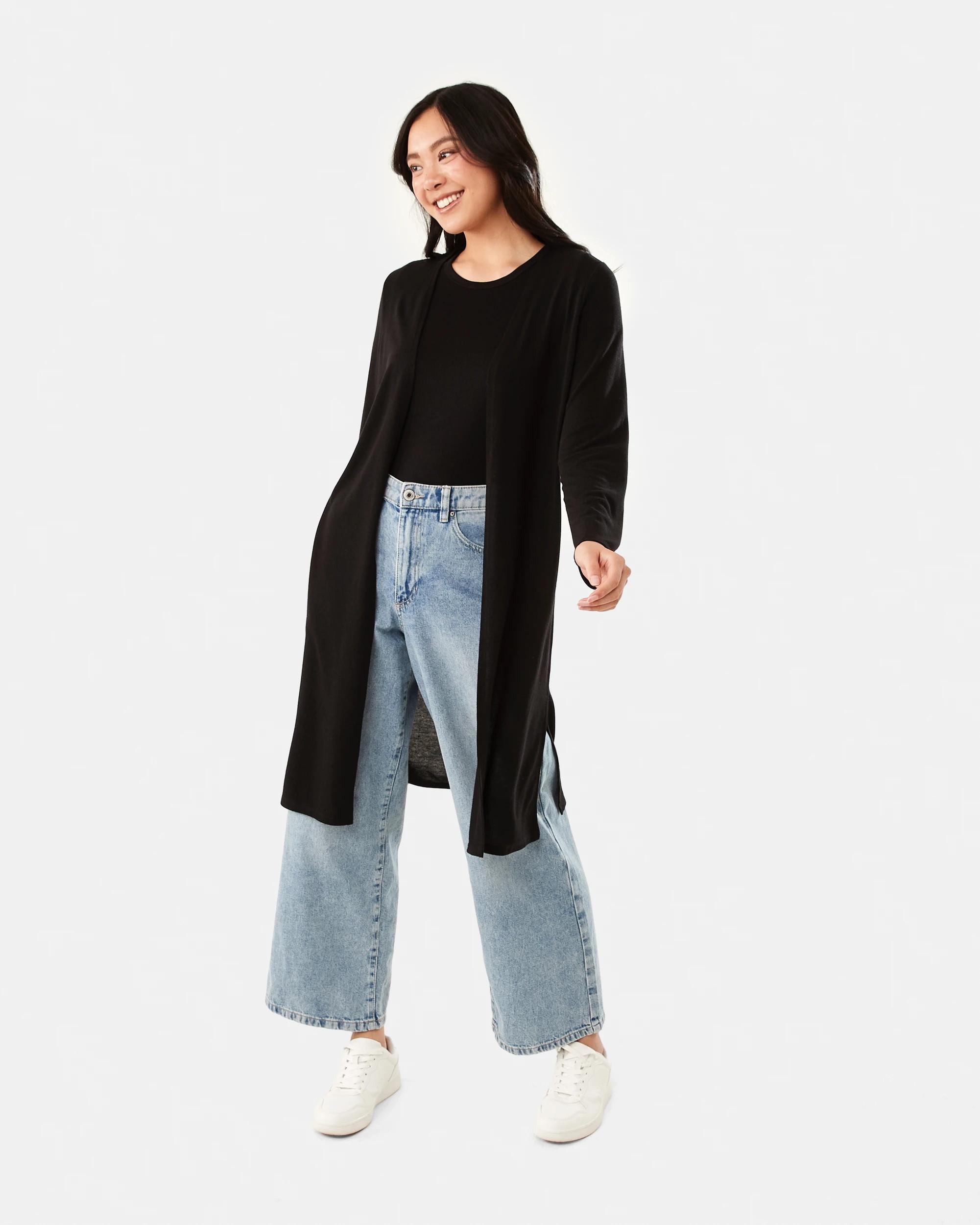 2 Edge to Edge Cardigan Black, 2 of 6