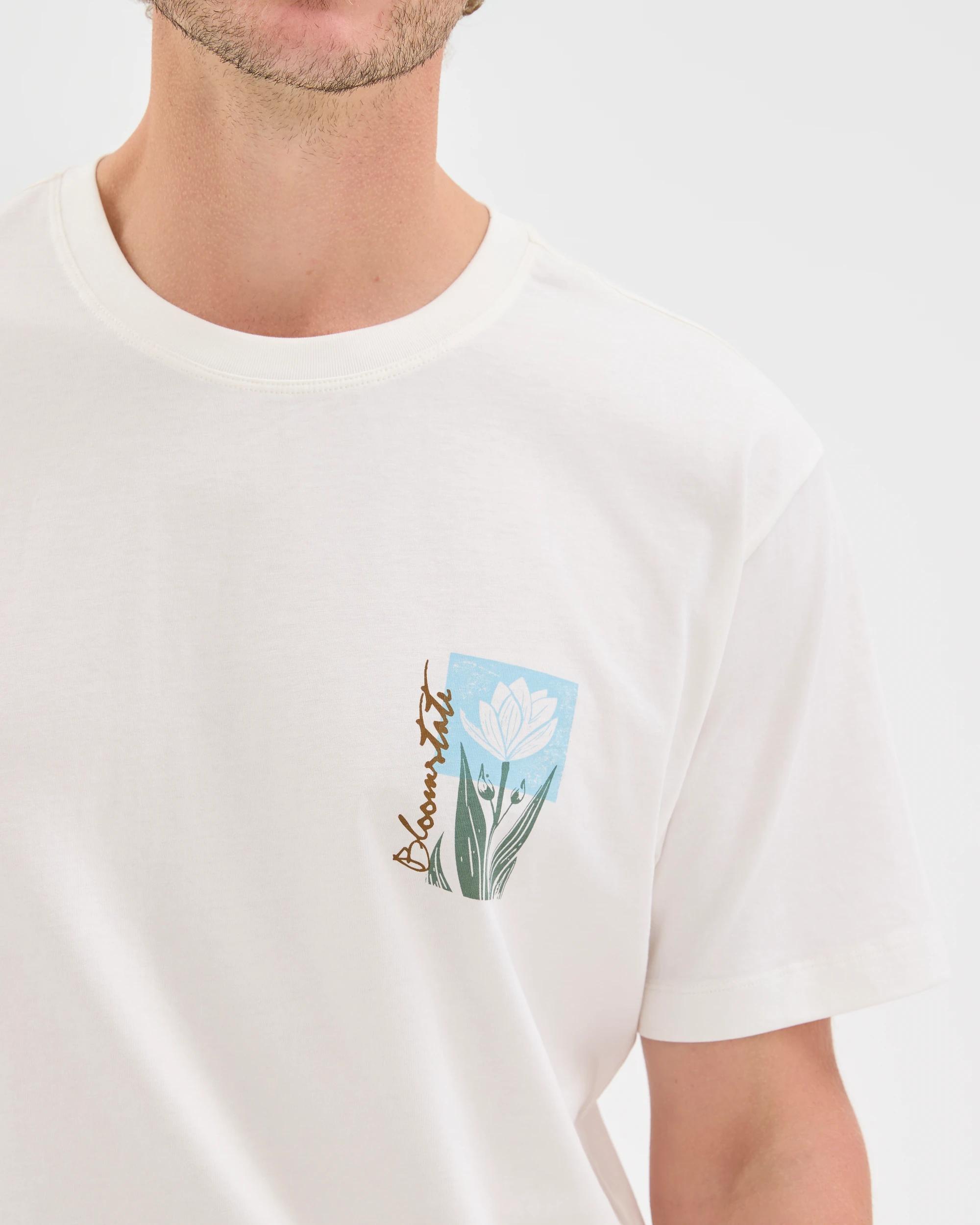 6 Target Man Australian Cotton Bloomstate Print T-Shirt OFF WHITE, 6 of 7