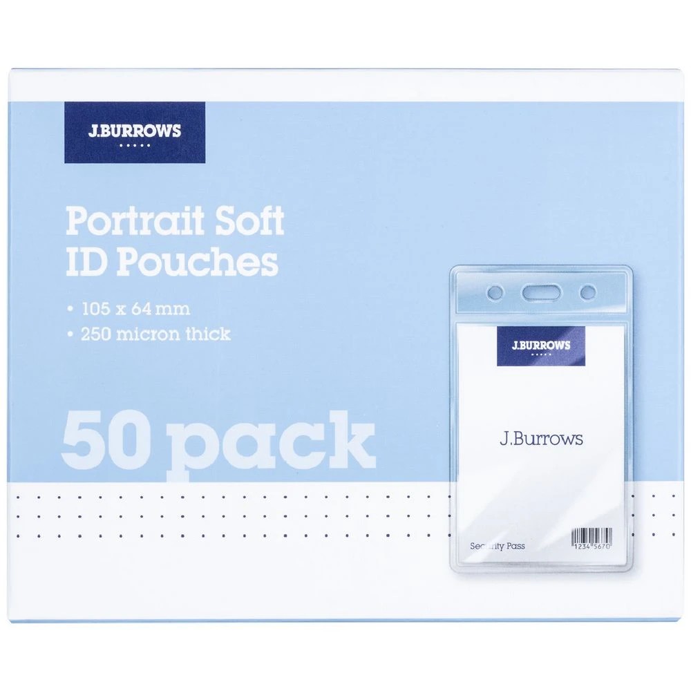 1 J.Burrows Soft ID Pouch Portrait 50 Pack, 1 of 6