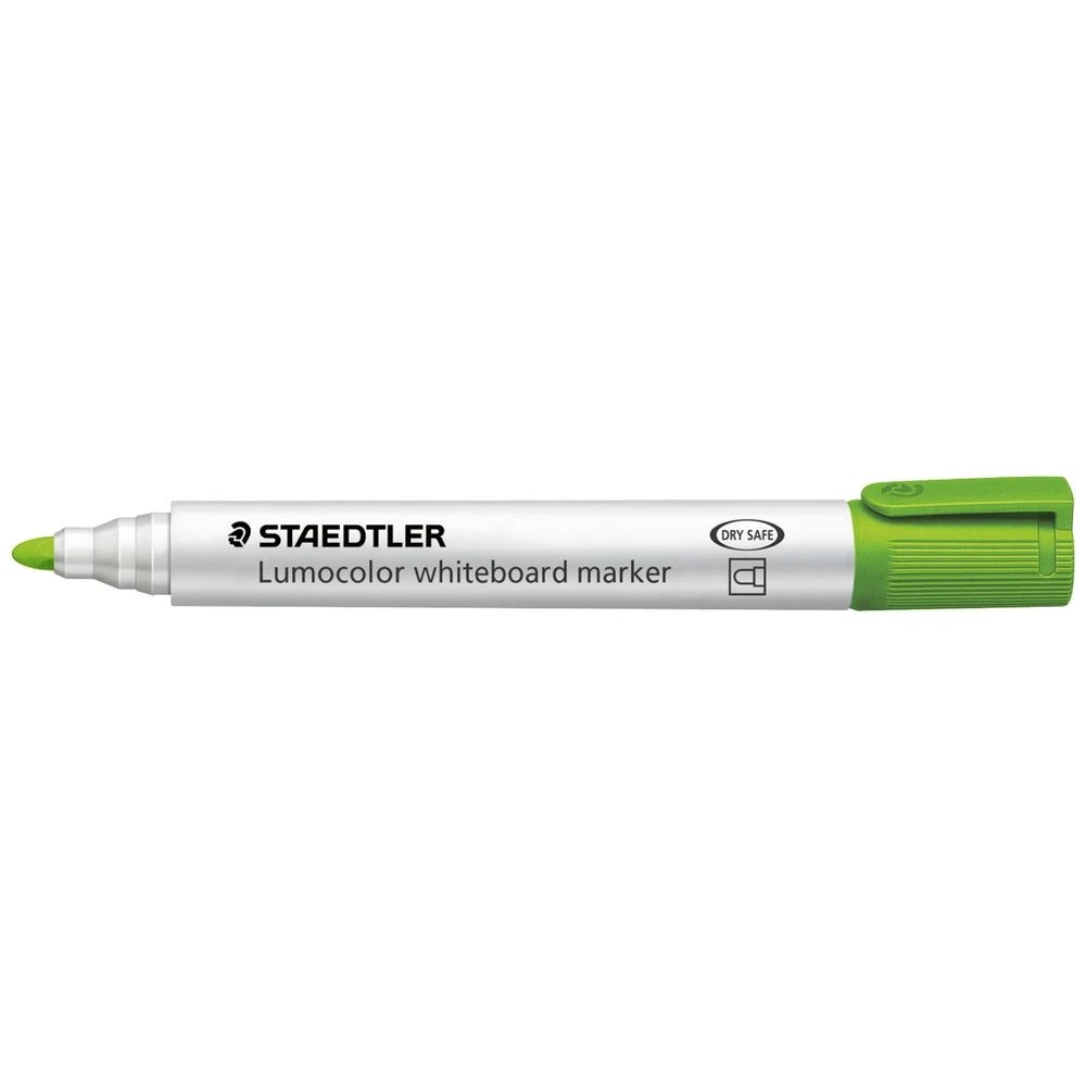 1 Staedtler Lumocolor Whiteboard Marker Bullet Light Green, 1 of 4
