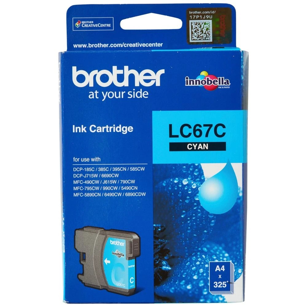 1 Brother LC 67 Ink Cartridge Cyan, 1 of 1