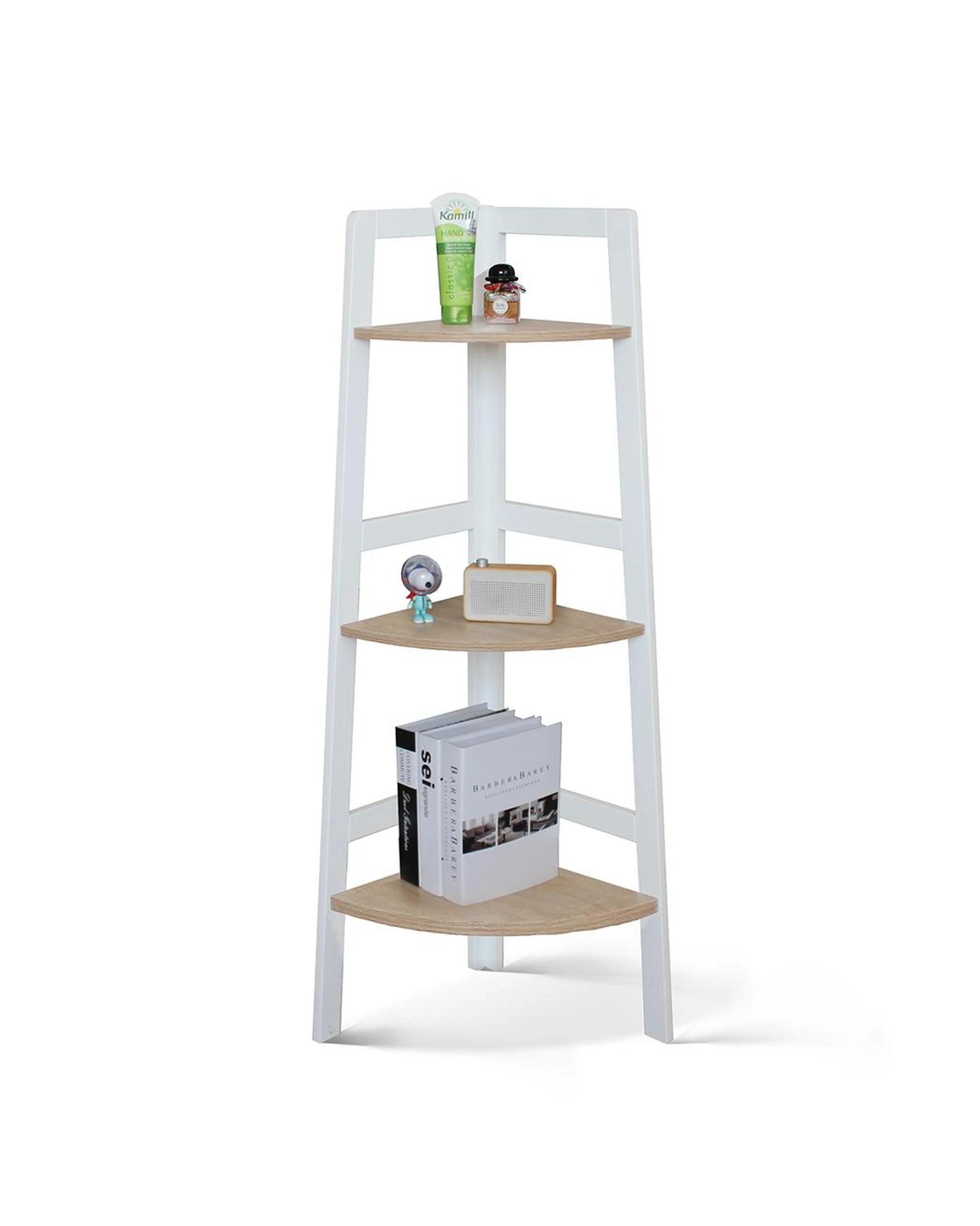 7 Hawaii 3 Tier Display Ladder Corner Shelf Rack White, 7 of 9