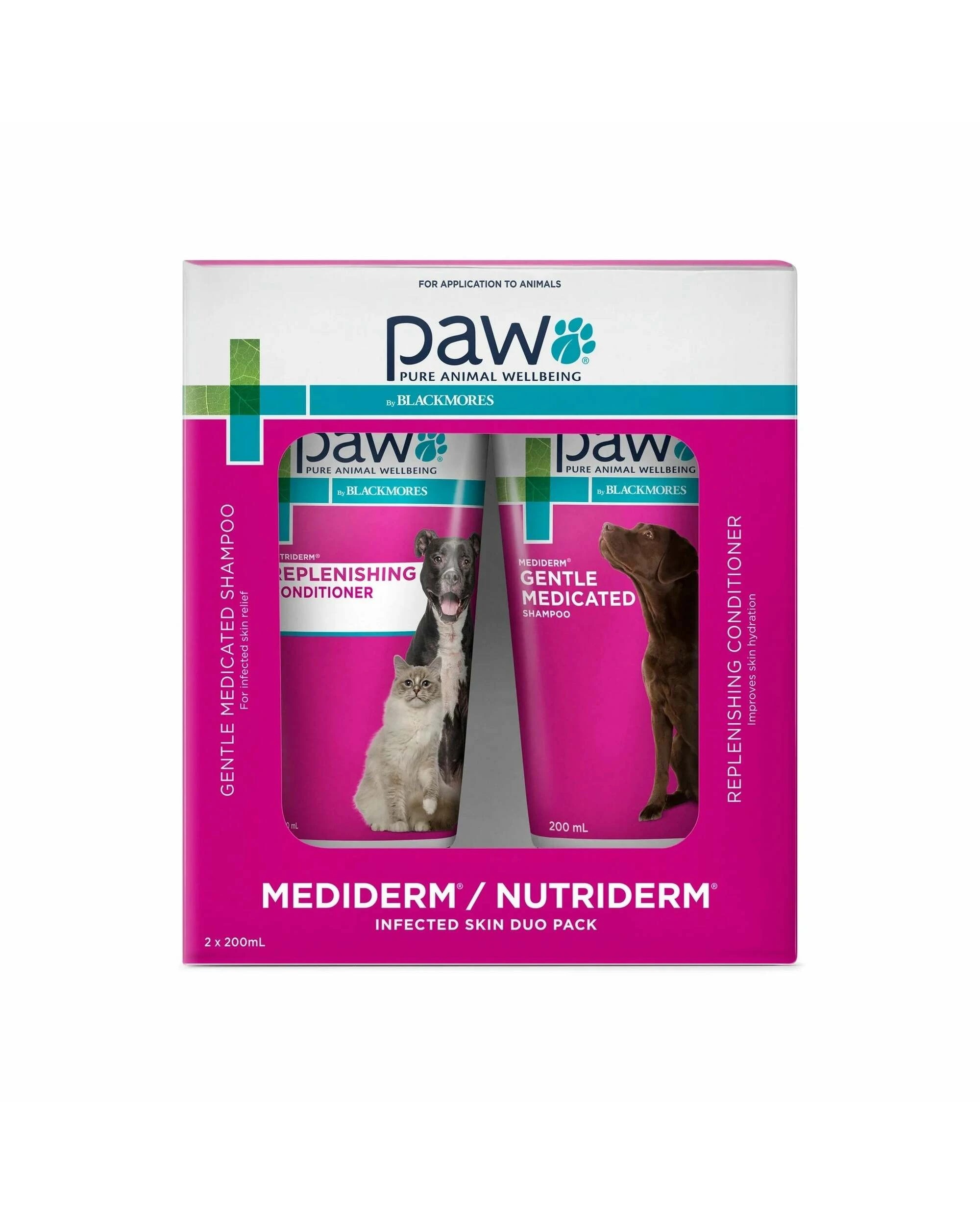 1 Paw Mediderm/Nutriderm Infected Skin Shampoo & Conditioner Duo Pack, 1 of 1
