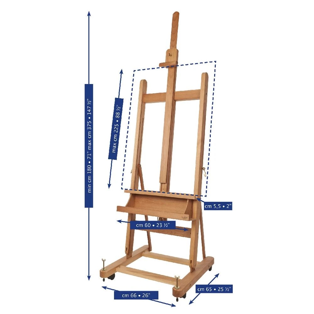 2 MABEF M/06 Big Studio Easel Beech Wood, 2 of 10
