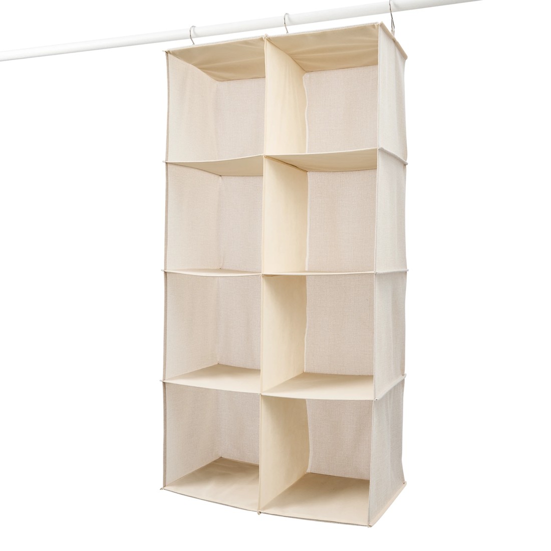3 Linen Look 8 Cube Hanging Organiser - Beige, 3 of 8