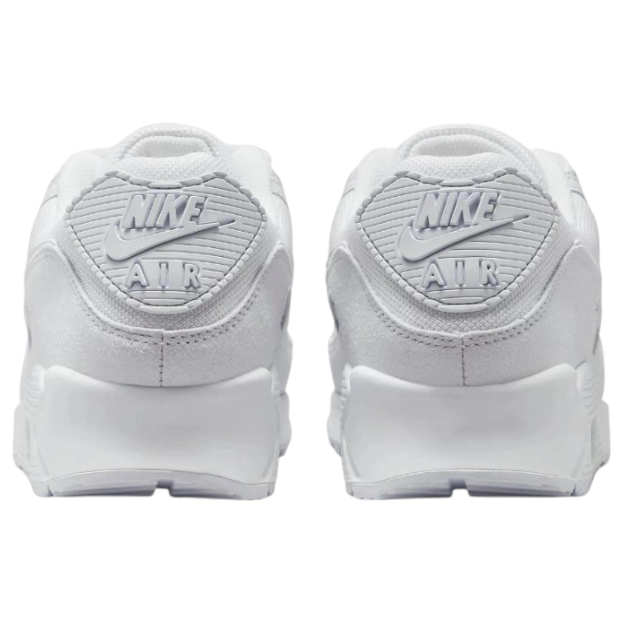 7 Nike Mens Air Max 90 Premium Triple White Athletic Shoes WHITE, 7 of 7