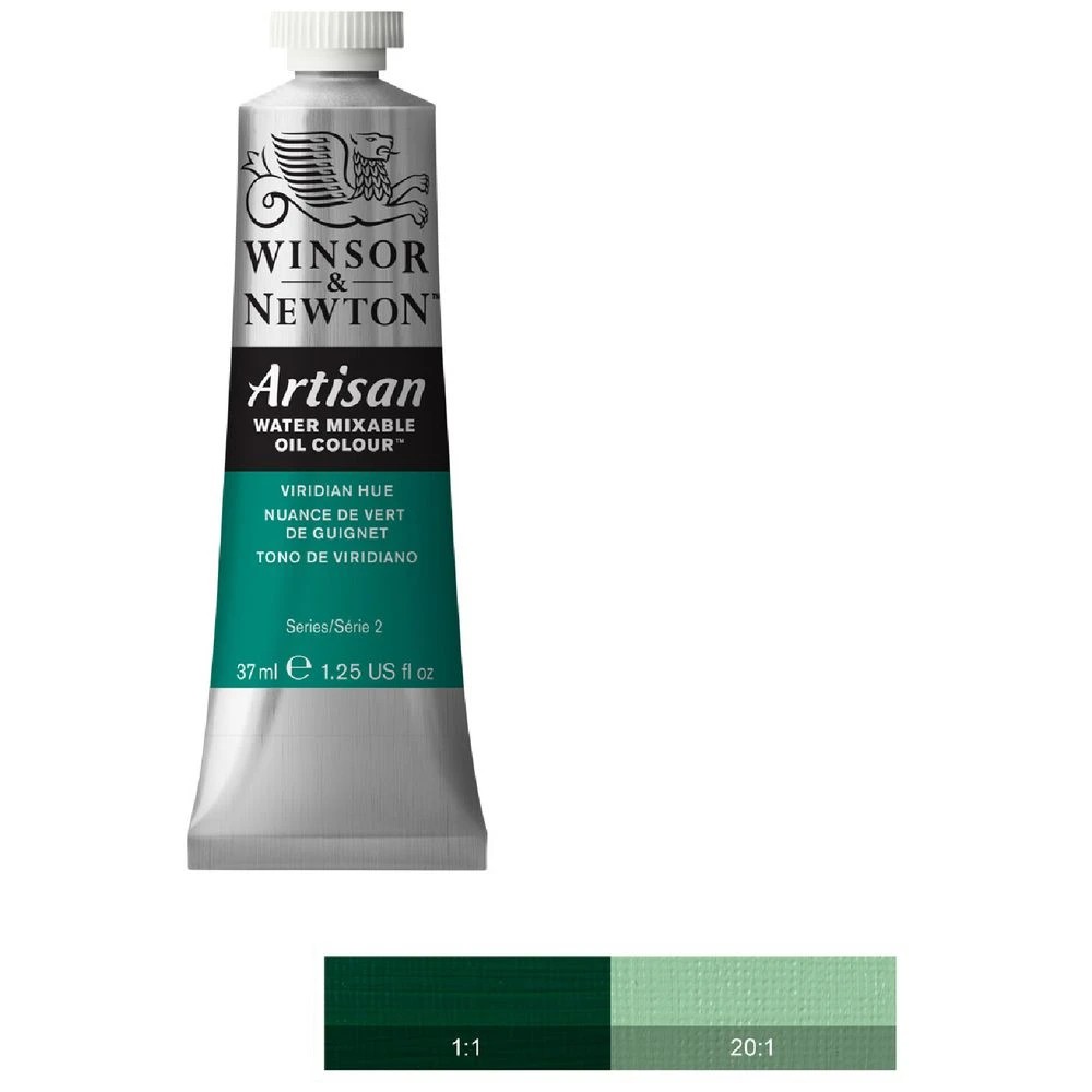 2 Winsor & Newton Watermixable Oil 37mL Viridian Hue S2, 2 of 5