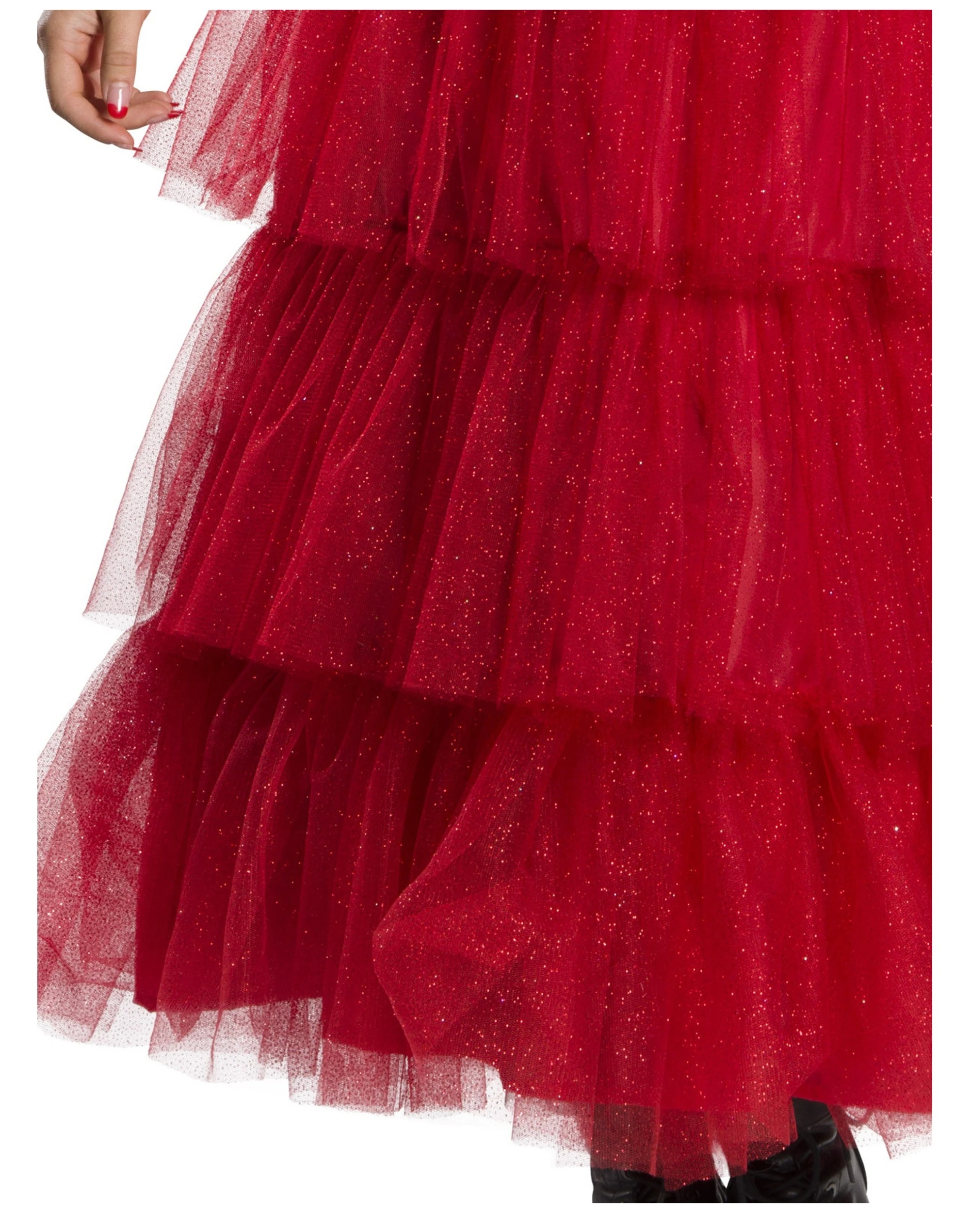 3 Lydia Deetz Wedding Dress Costume Womens Halloween Party Size L Veil Outfit - Red, 3 of 4