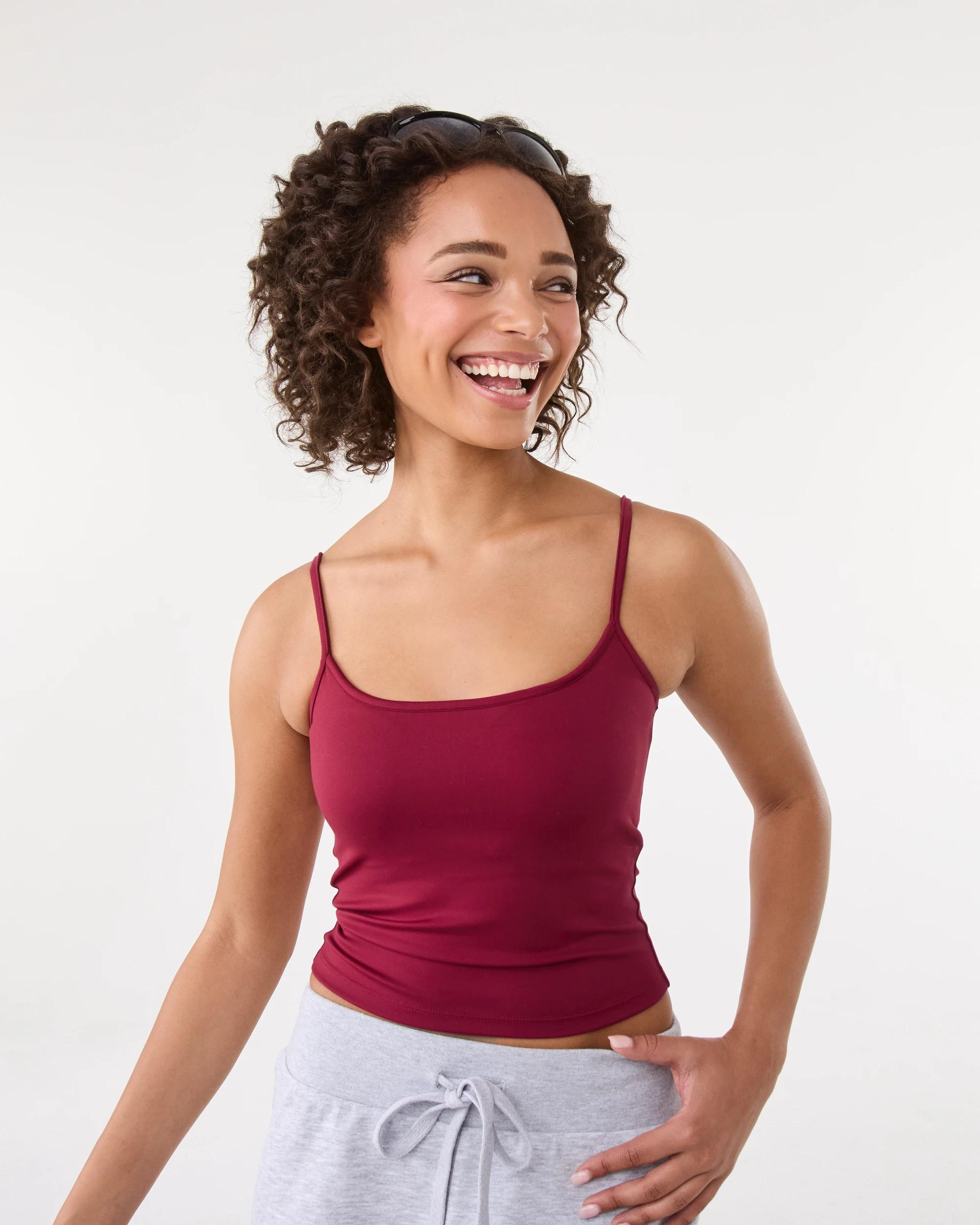 1 Contour Shelf Cami Rhubarb, 1 of 7