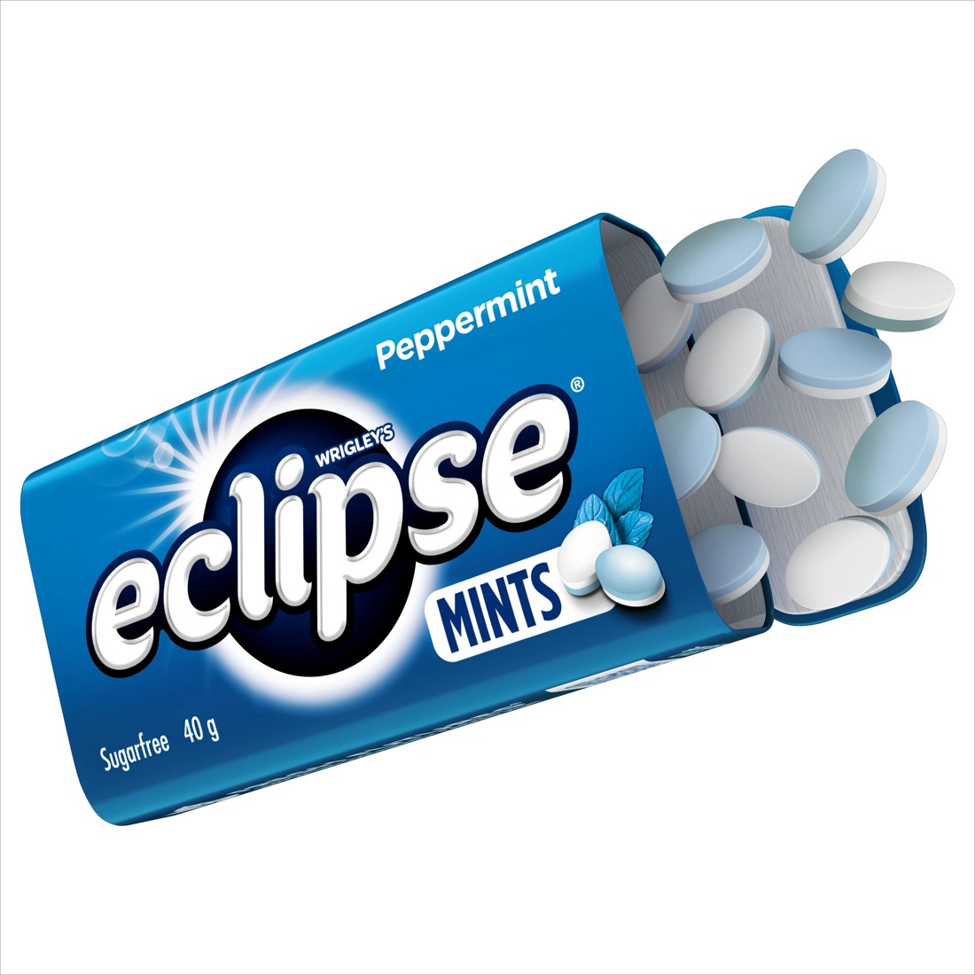 3 Wrigley's Eclipse Peppermint Sugarfree Mints Tin 40g, 3 of 5