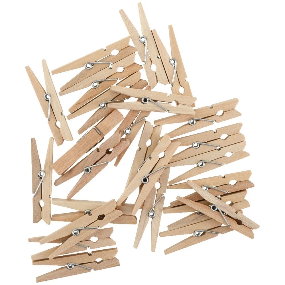 2 Kadink Wooden Mini Pegs Natural 25 Pack, 2 of 3