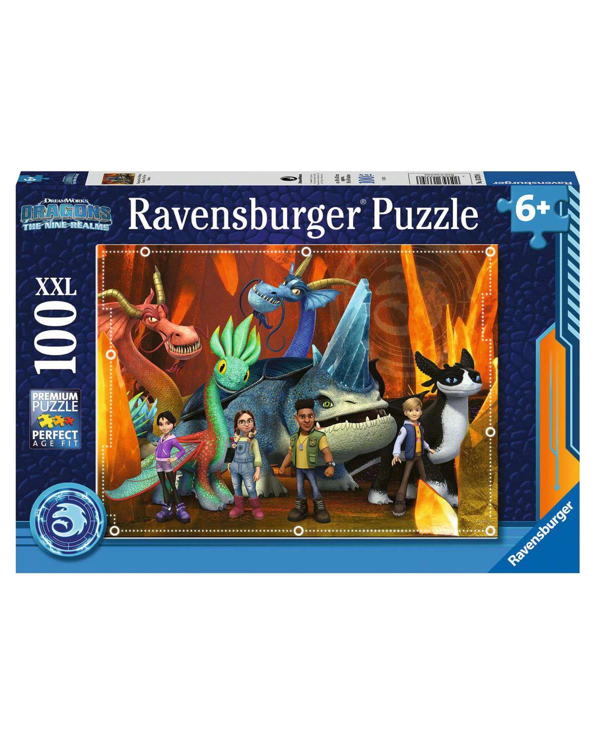 1 Ravensburger Dragons The Nine Realms 100 XXL Piece Jigsaw Puzzle, 1 of 1