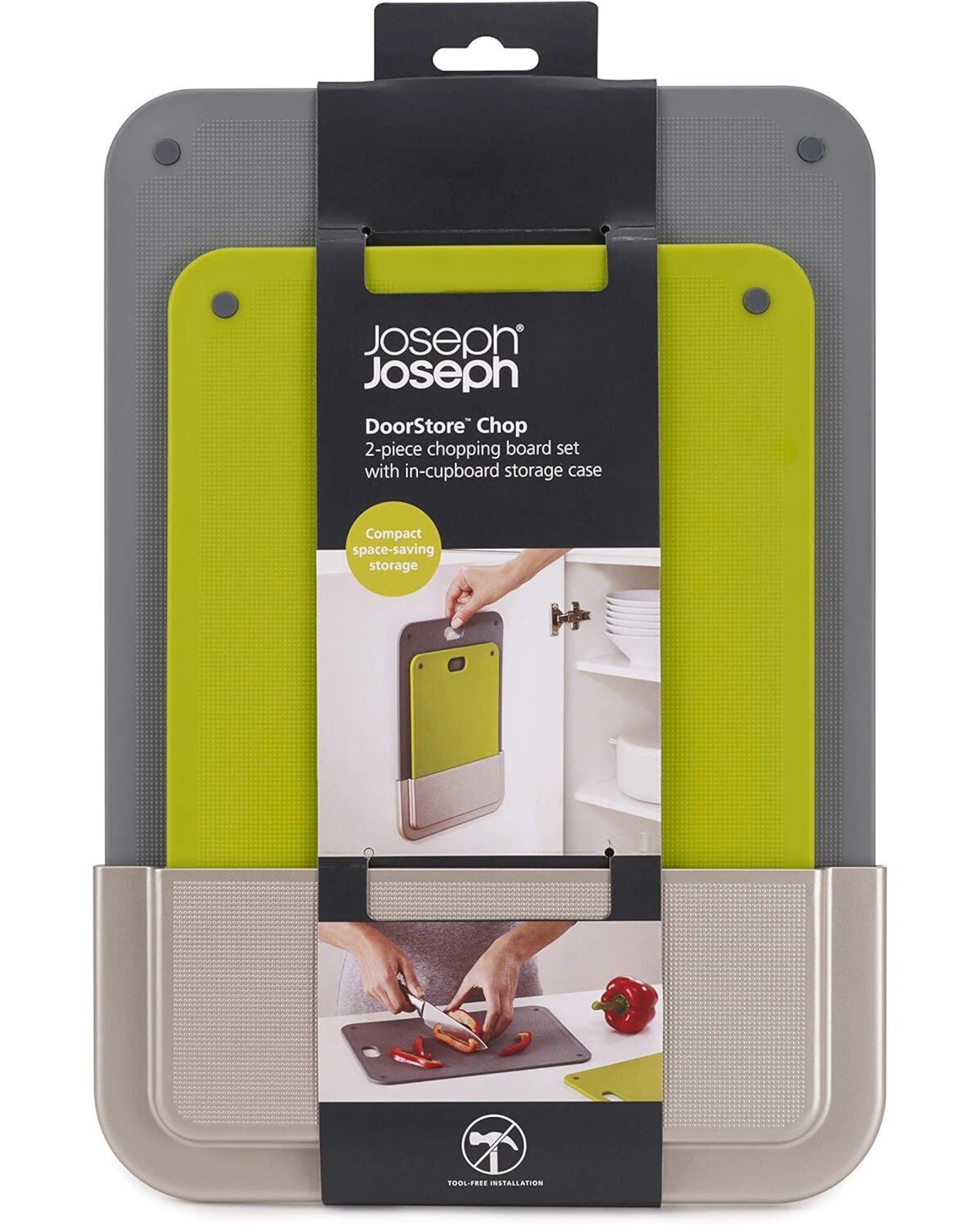5 Joseph Joseph DoorStore 2pcs Chopping Board Set Cutting w/ Storage Case, 5 of 6
