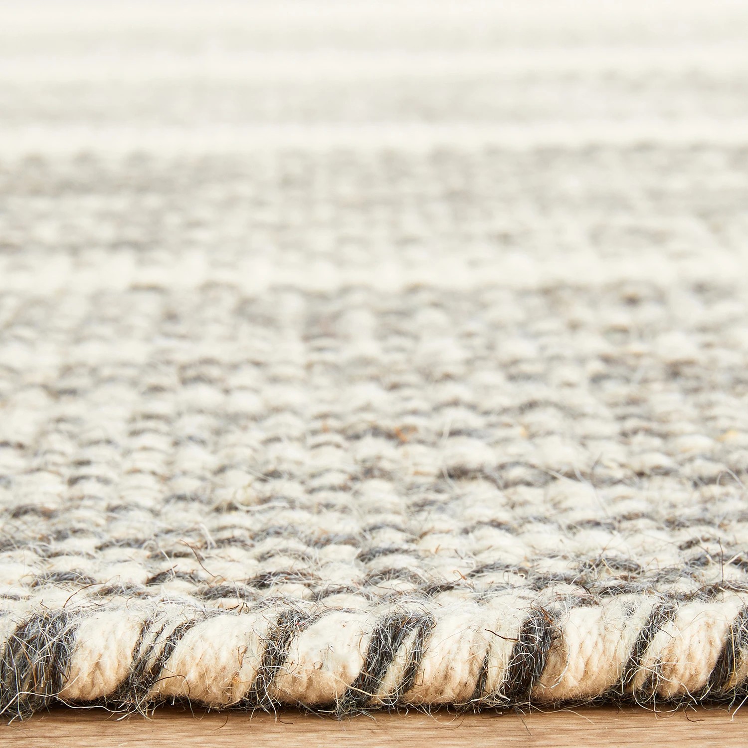 7 Common Ground Rugs Nordica 309 225x155cm - Medium Hand Loomed Wool Floor Rug - Silver, 7 of 9