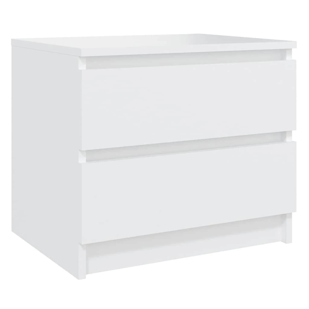 2 vidaXL Bed cabinet Ample Storage - White, 2 of 7