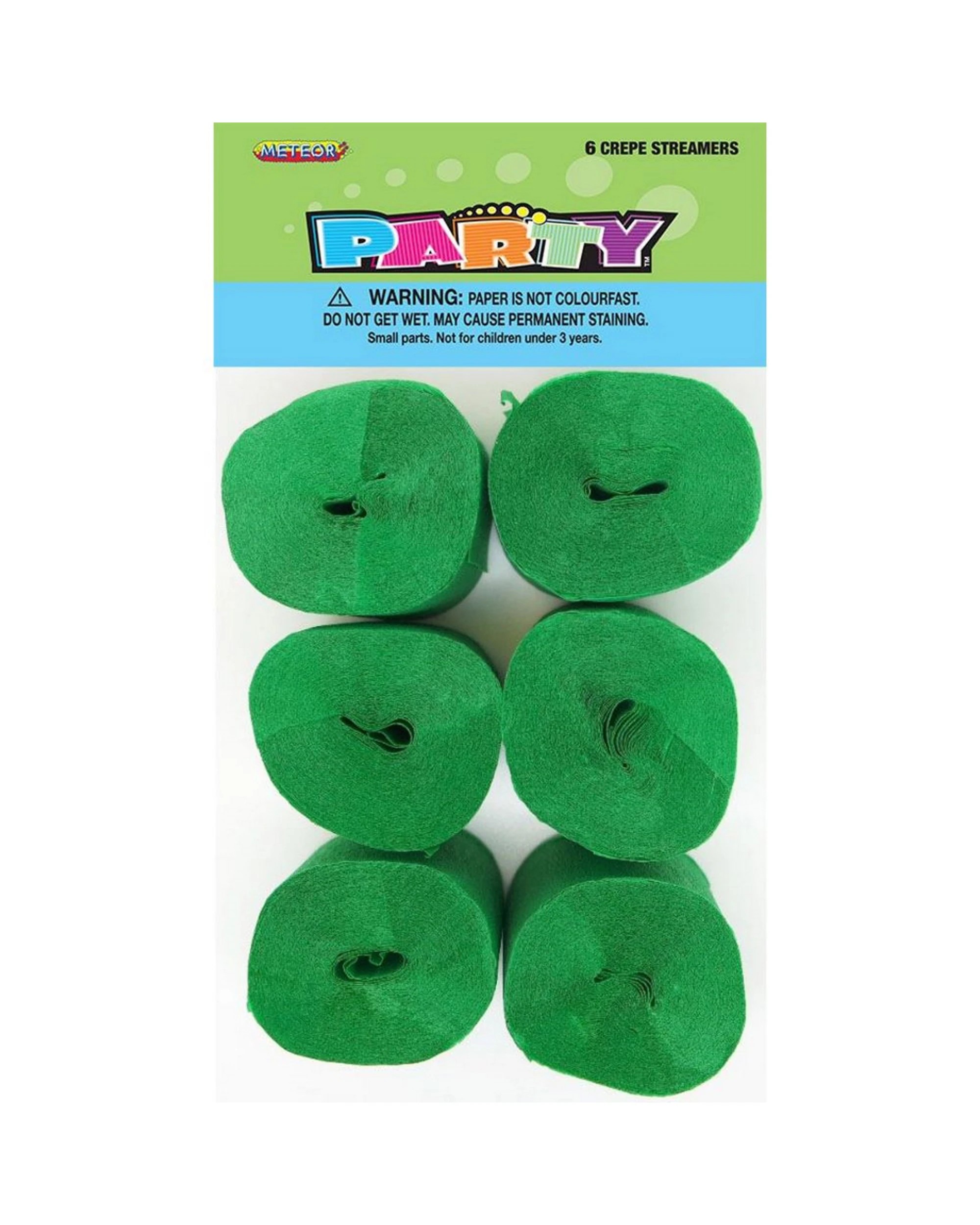 1 Unique Green Crepe Streamers Pack of 6 - Green, 1 of 1