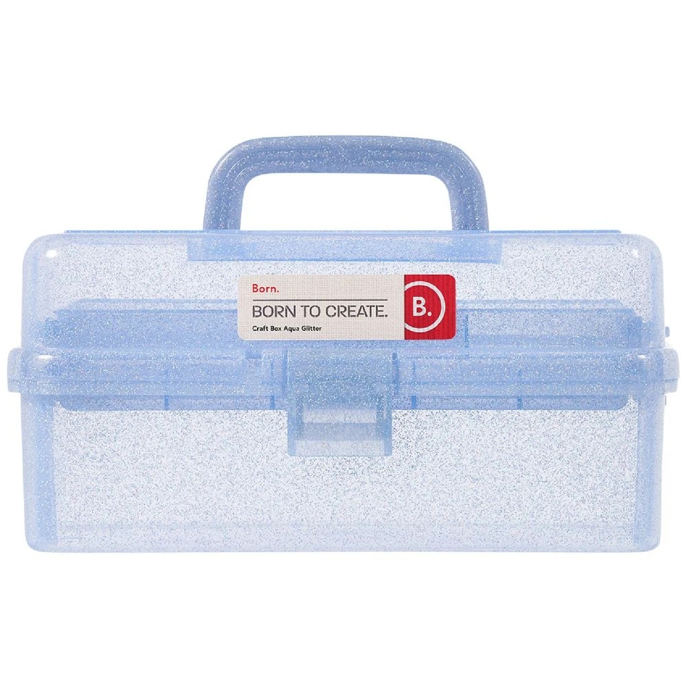 1 Born Craft Box Aqua Glitter, 1 of 4