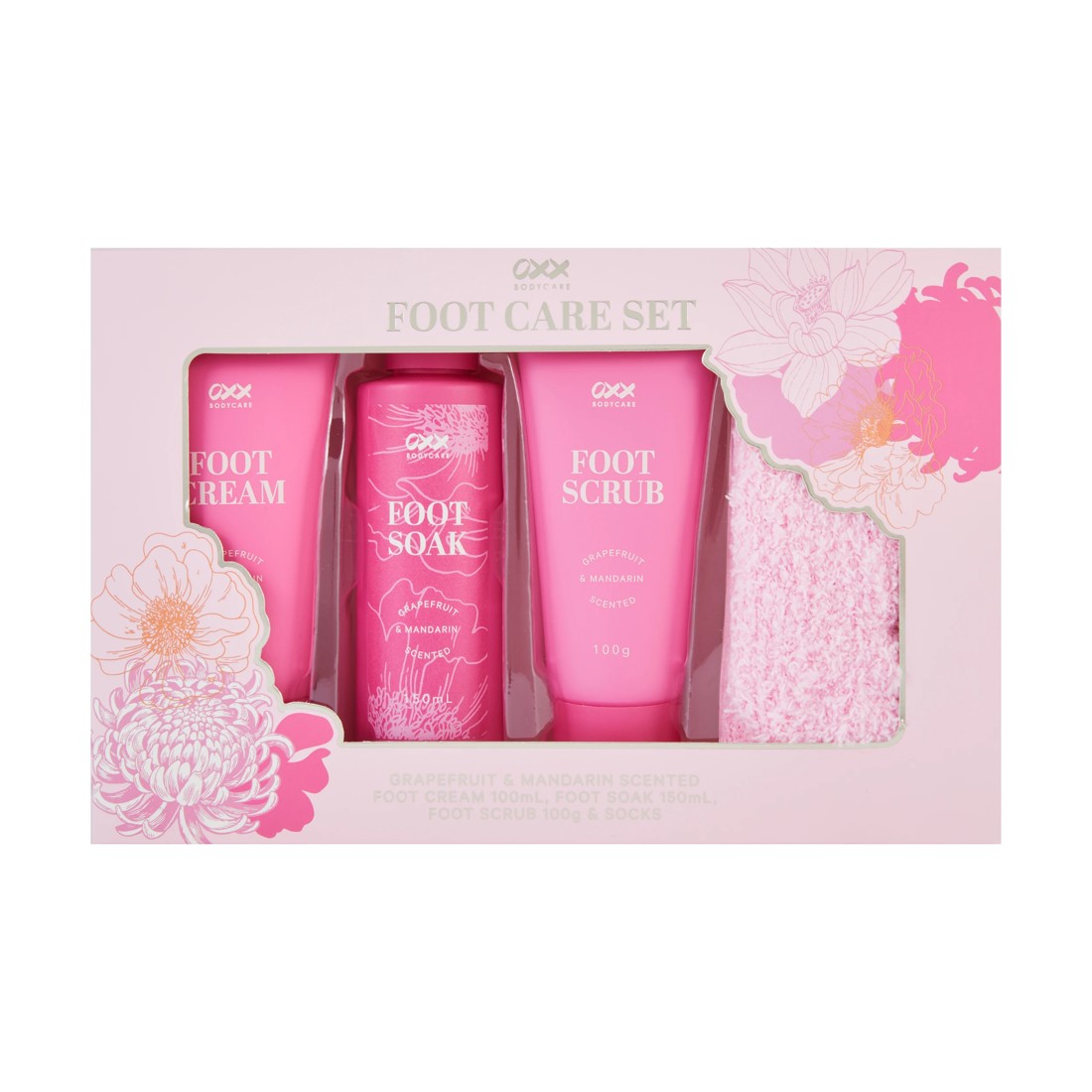 1 OXX Bodycare Foot Care Set - Grapefruit and Mandarin Scented, 1 of 7