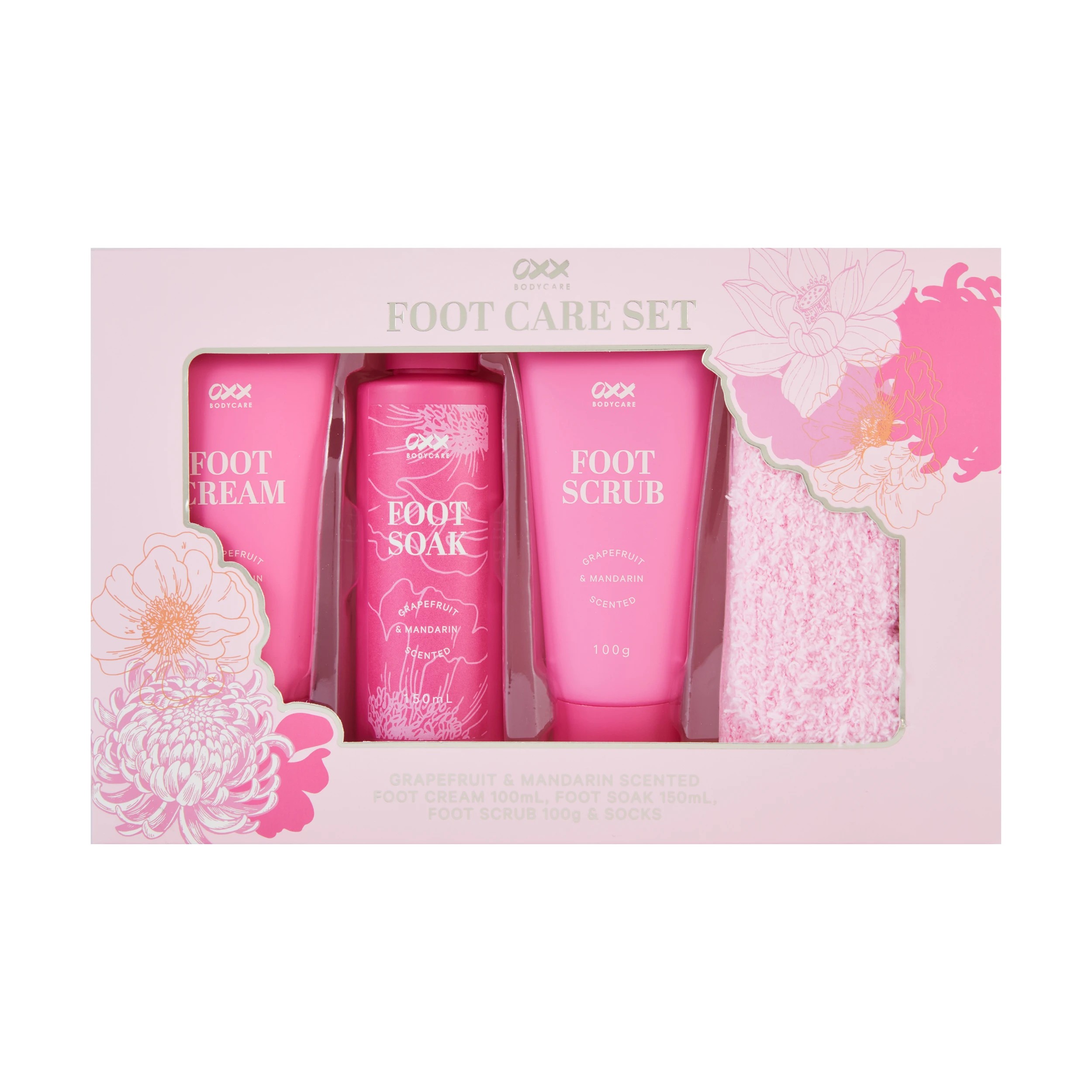 1 OXX Bodycare Foot Care Set - Grapefruit and Mandarin Scented, 1 of 7