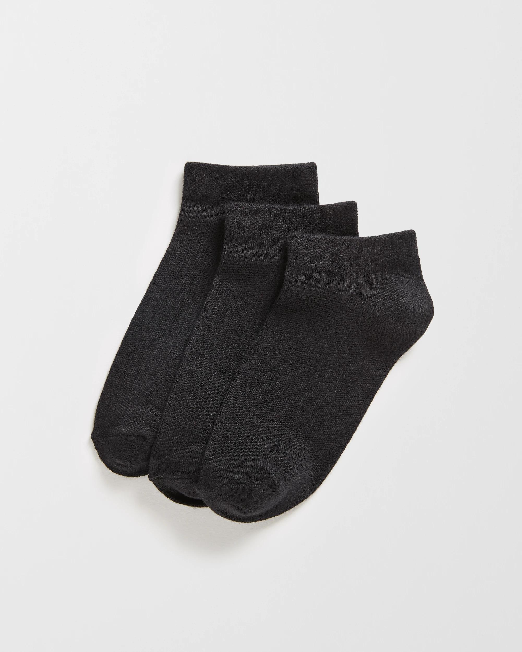 1 Target Womens Bamboo Low Cut Socks 3 Pack BLACK, 1 of 3