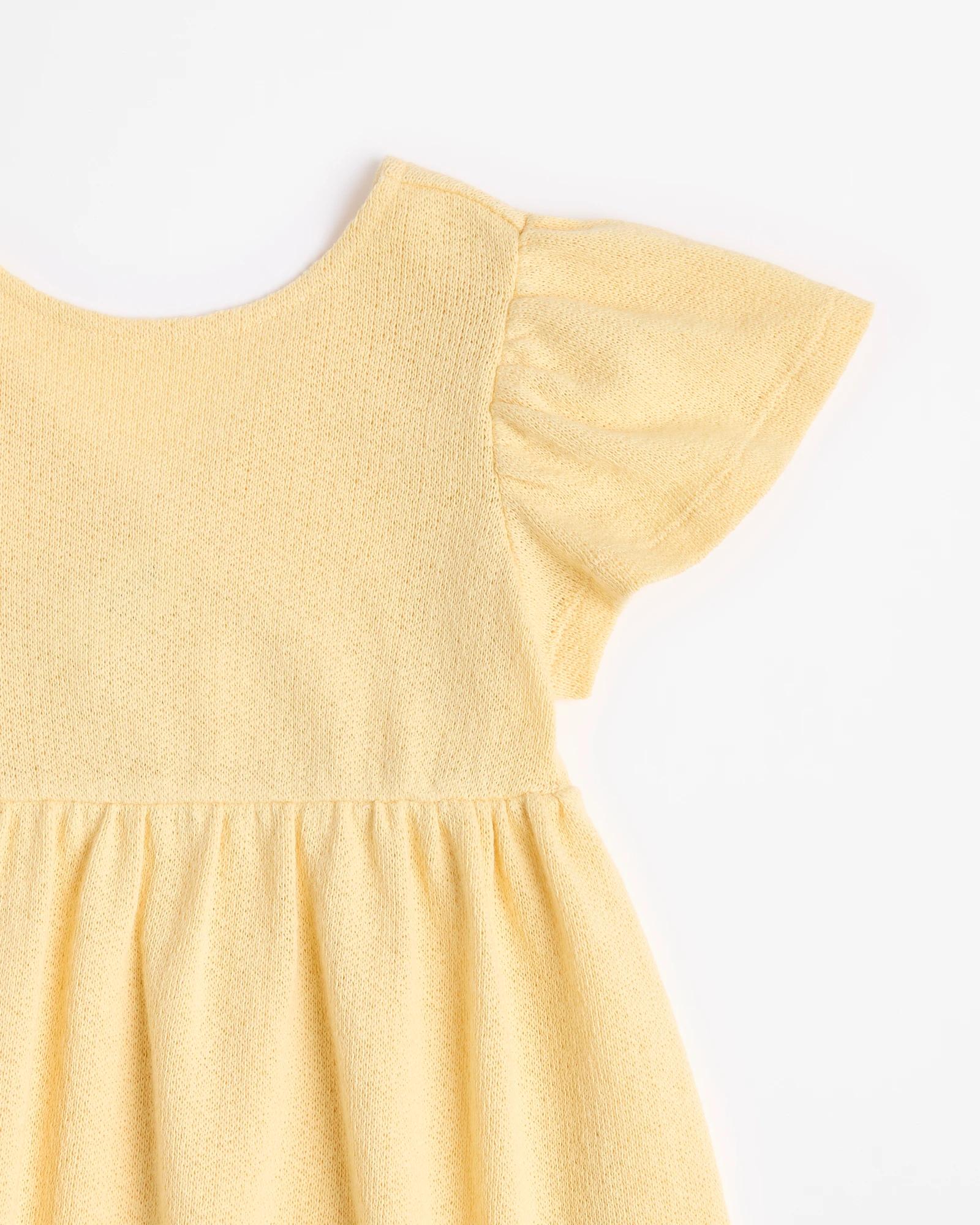 5 Target Australian Cotton Blend Textured Knit Dress YELLOW, 5 of 5