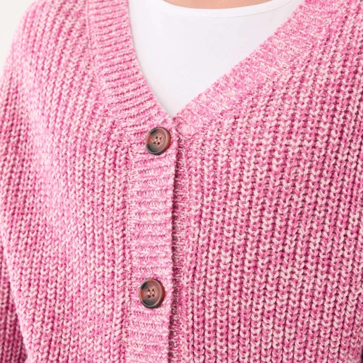 5 Button Through Cardigan Space Pink, 5 of 10